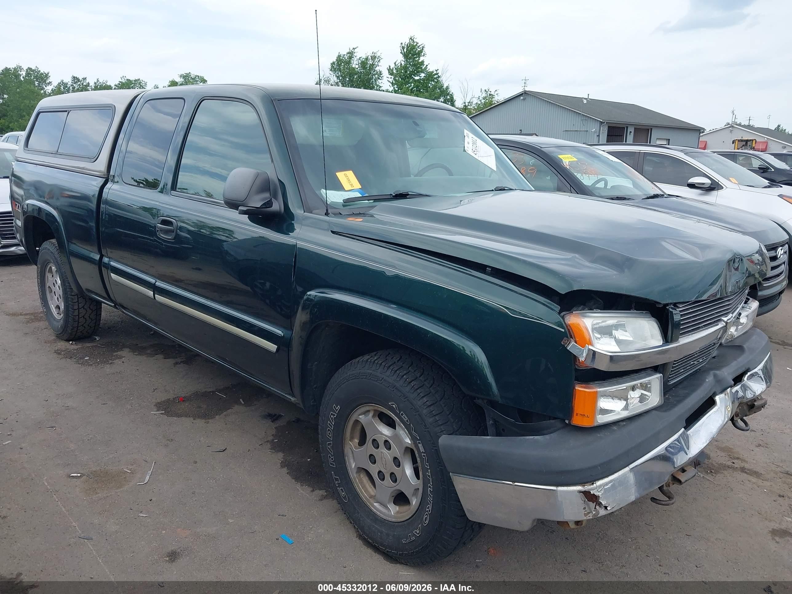 2003 Chevrolet Silverado 1500 Ls Green vin: 1GCEK19T33E193402