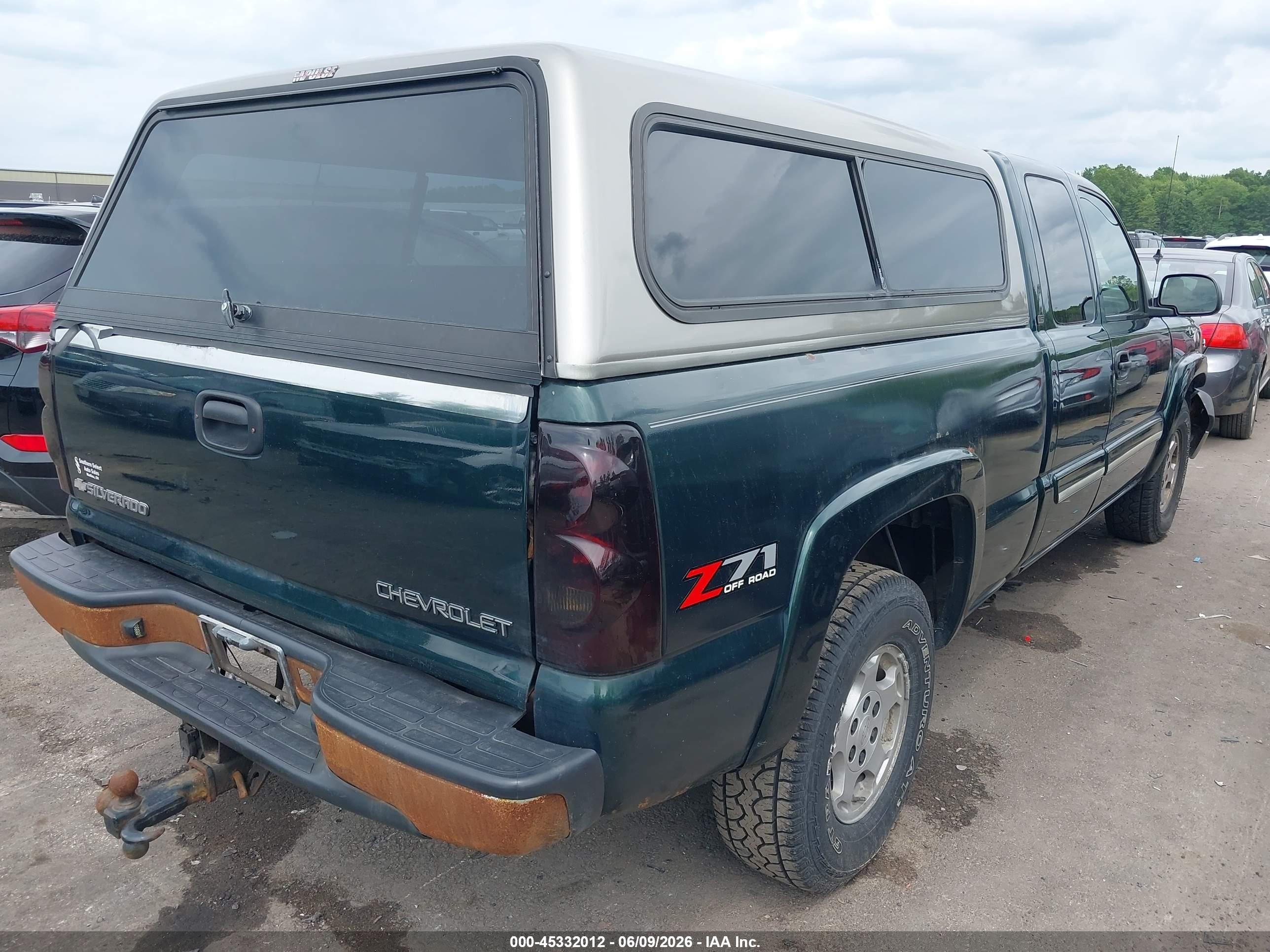 2003 Chevrolet Silverado 1500 Ls Green vin: 1GCEK19T33E193402