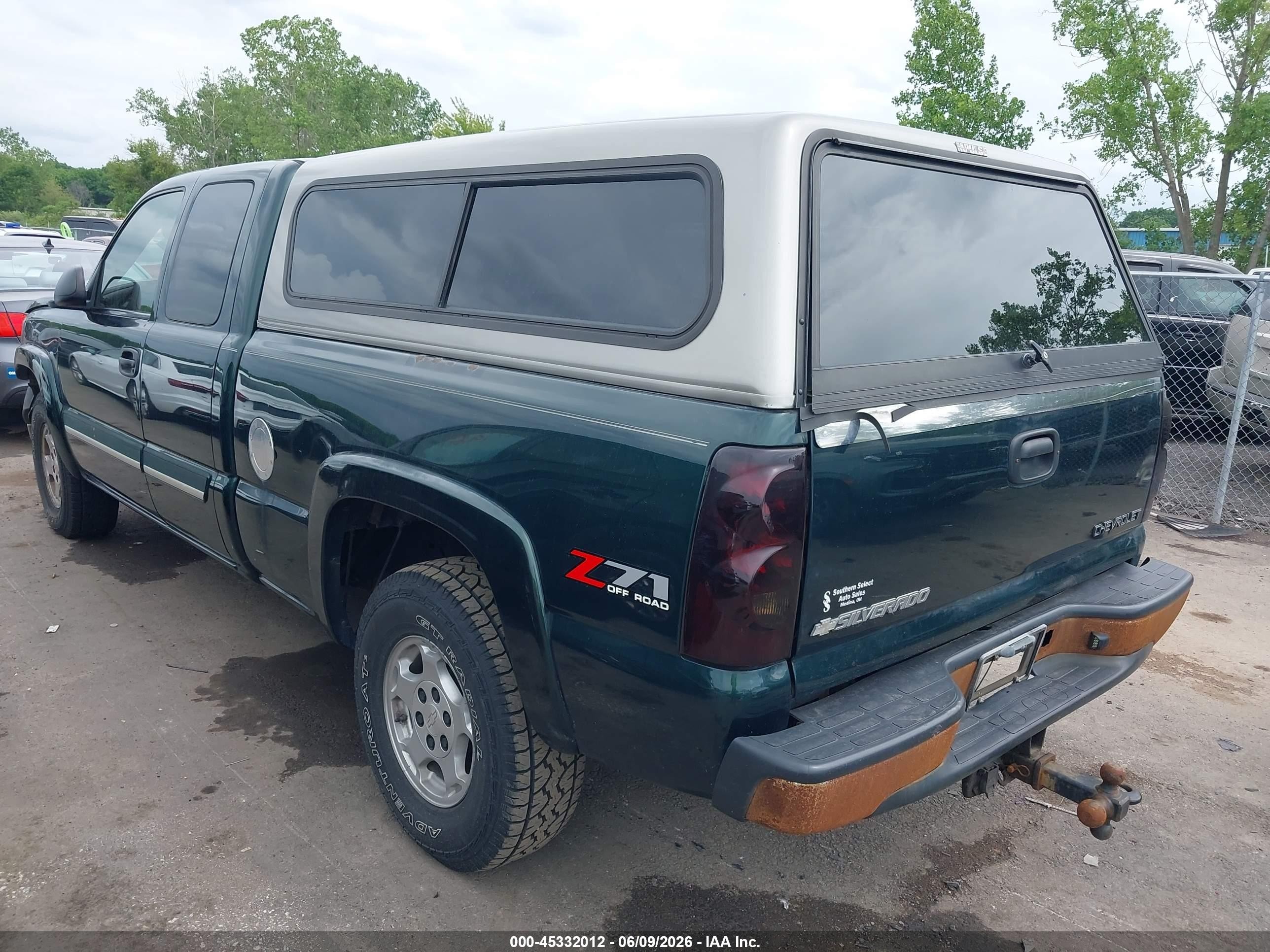 2003 Chevrolet Silverado 1500 Ls Green vin: 1GCEK19T33E193402