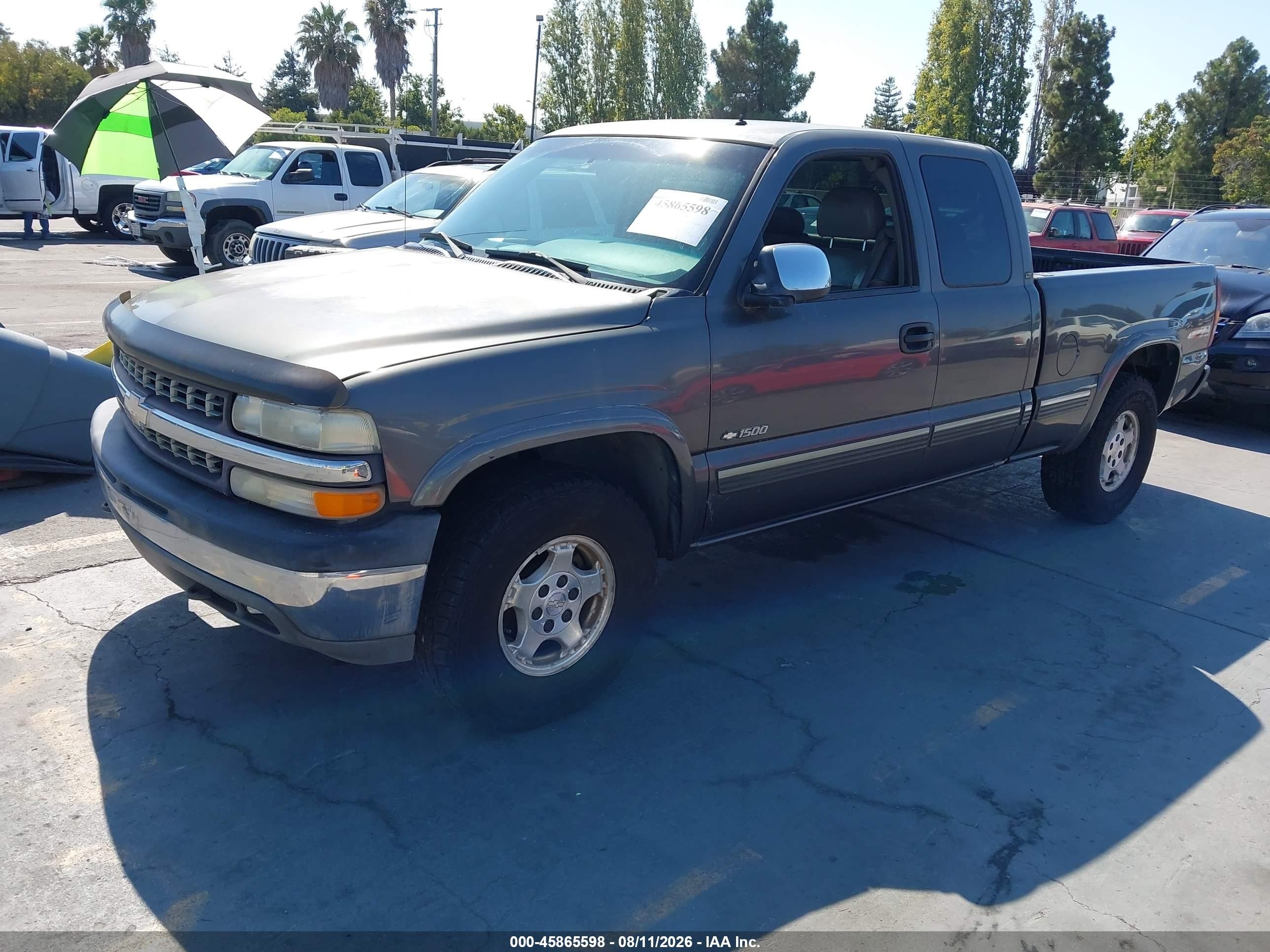 2001 Chevrolet Silverado 1500 Lt Gray vin: 1GCEK19T41Z175173