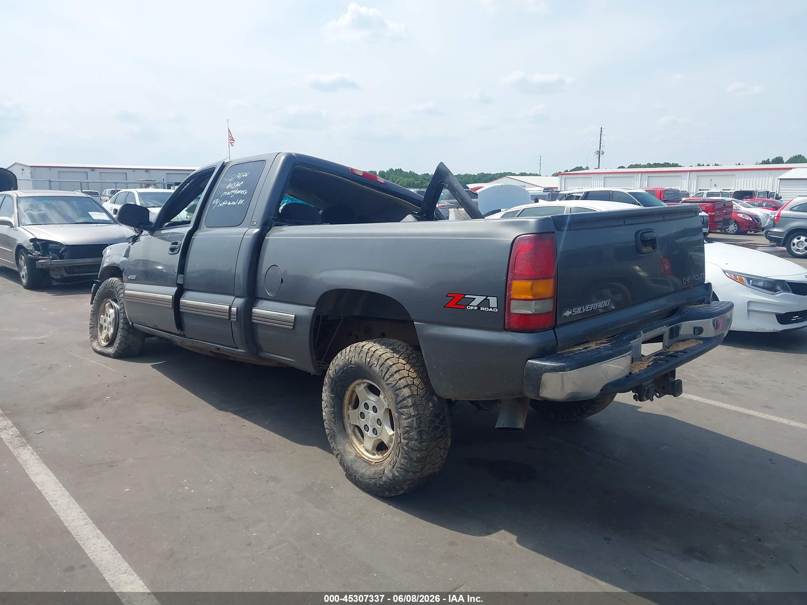 2002 Chevrolet Silverado 1500 Ls Gray vin: 1GCEK19T42E258028