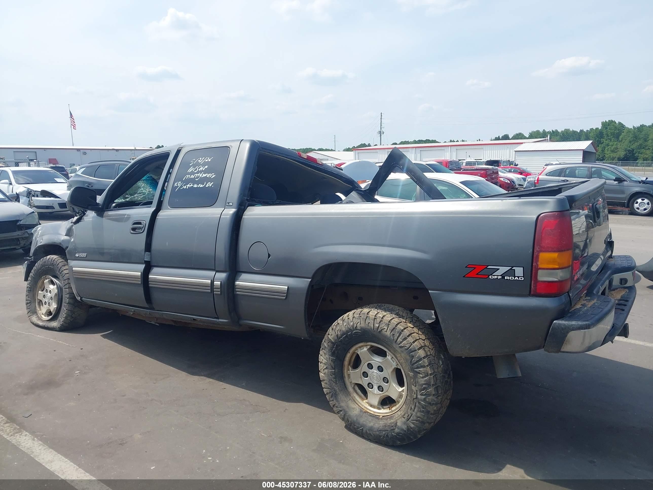 2002 Chevrolet Silverado 1500 Ls Gray vin: 1GCEK19T42E258028