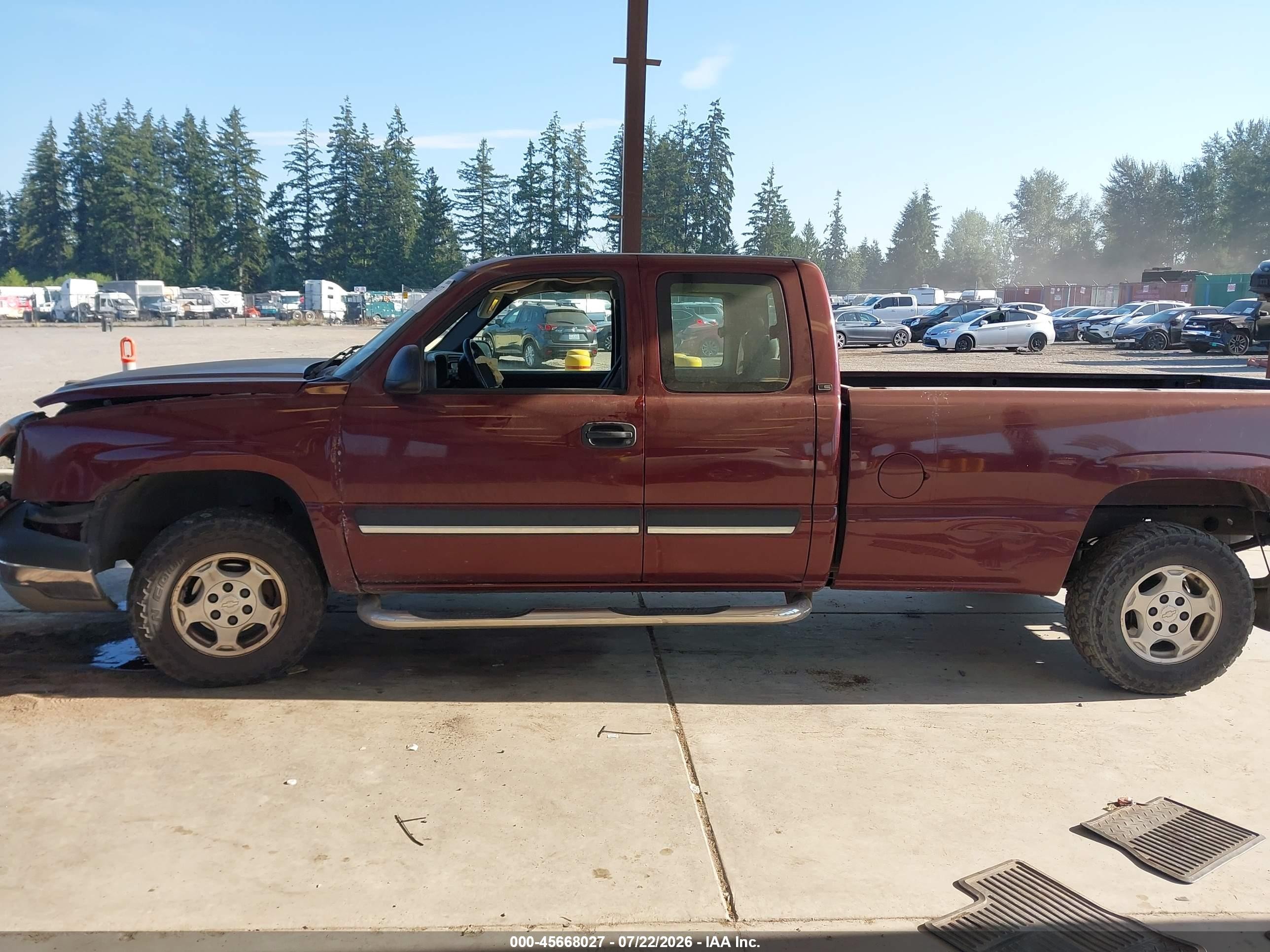 2003 Chevrolet Silverado 1500 Ls Maroon vin: 1GCEK19T43E130891