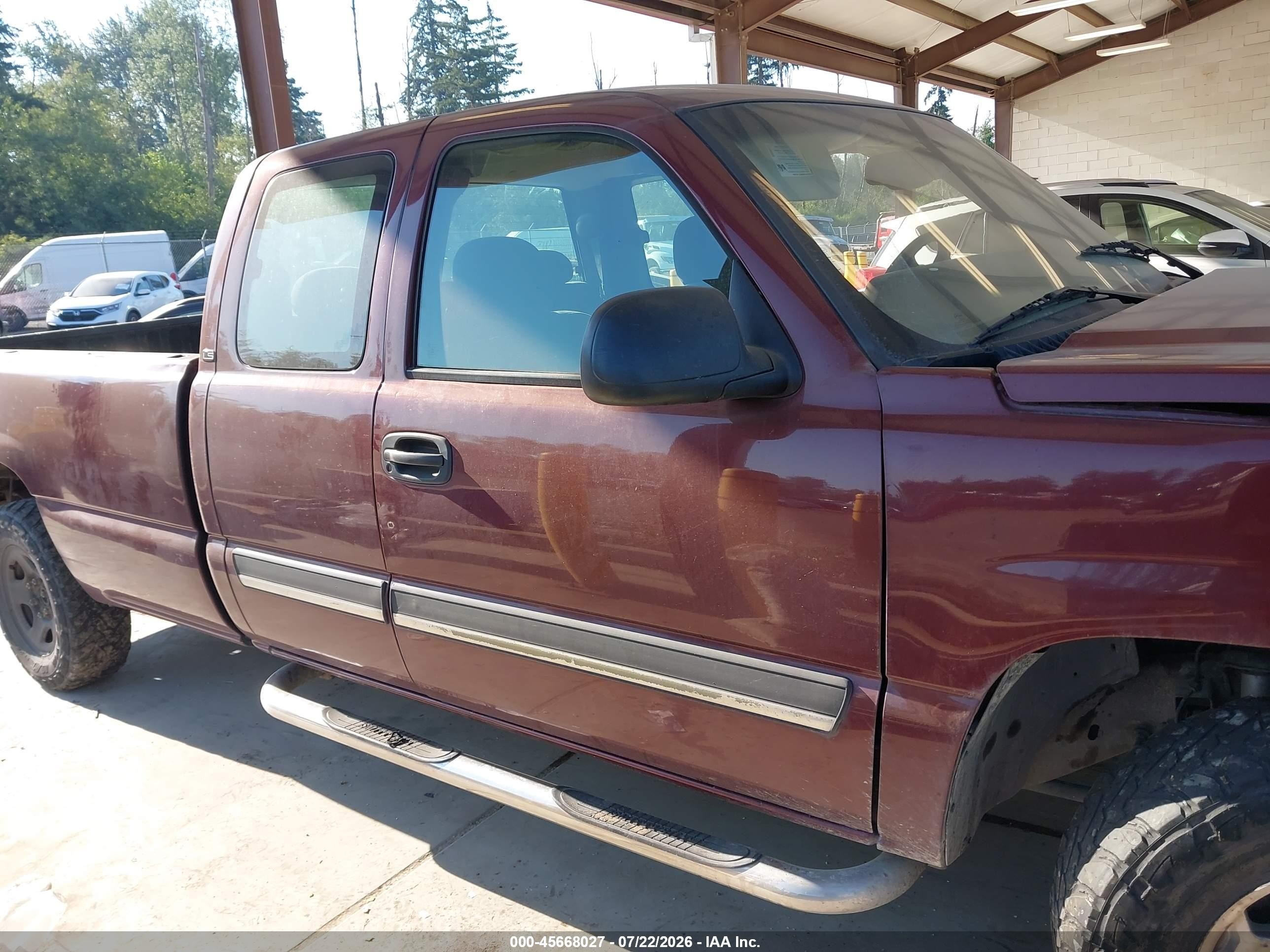 2003 Chevrolet Silverado 1500 Ls Maroon vin: 1GCEK19T43E130891