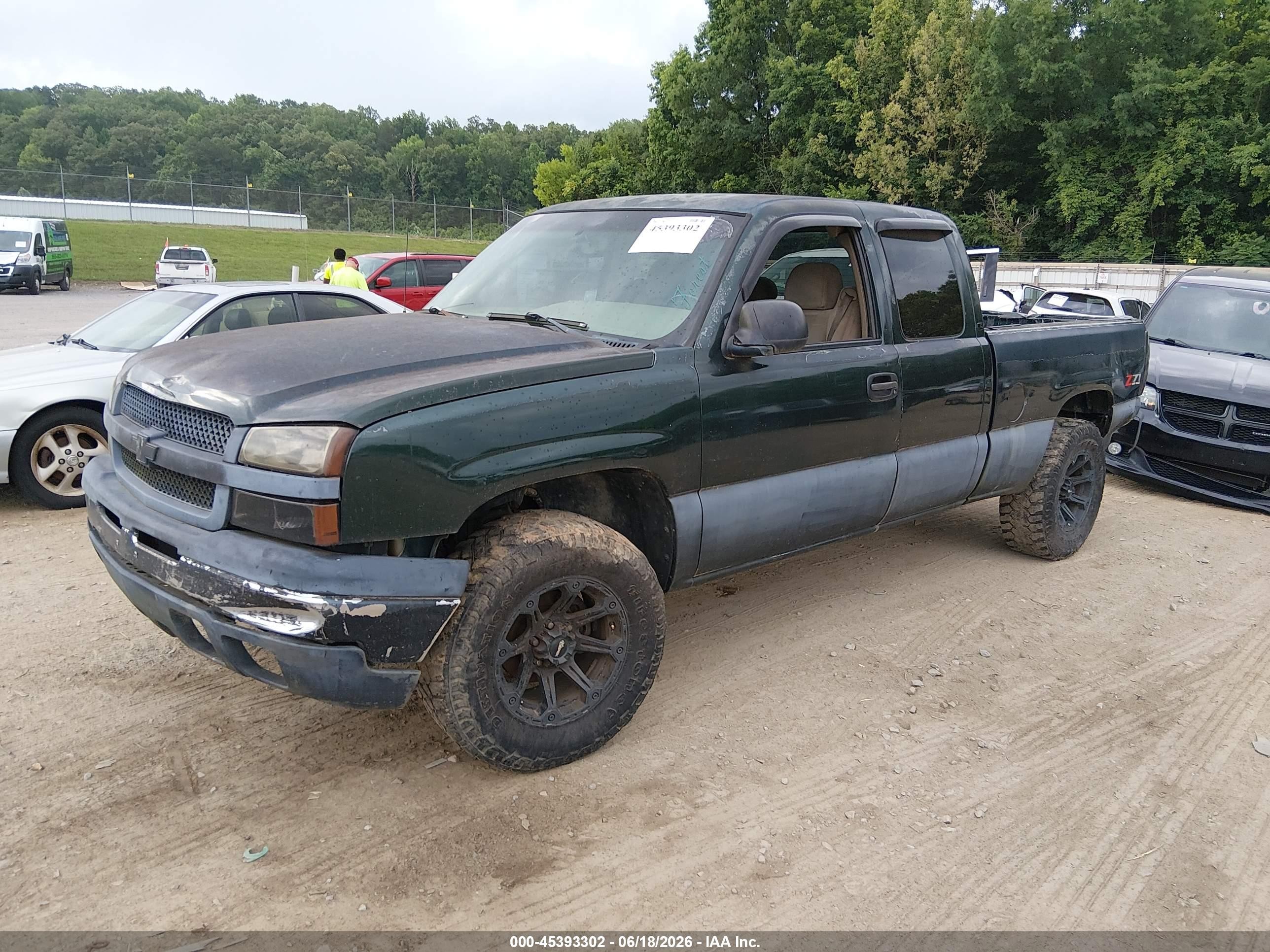 2003 Chevrolet Silverado 1500 Ls Green vin: 1GCEK19T43E252800