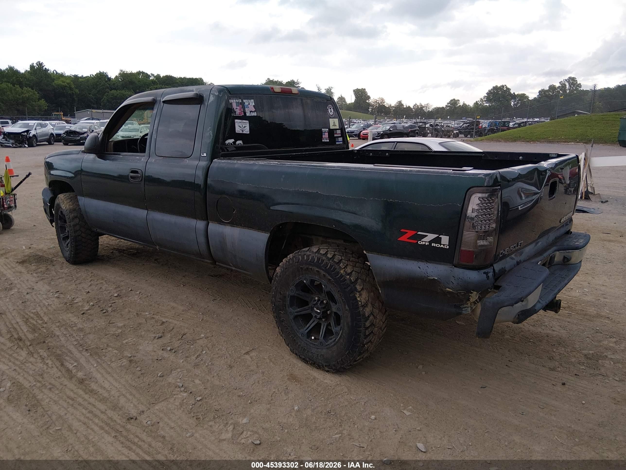 2003 Chevrolet Silverado 1500 Ls Green vin: 1GCEK19T43E252800