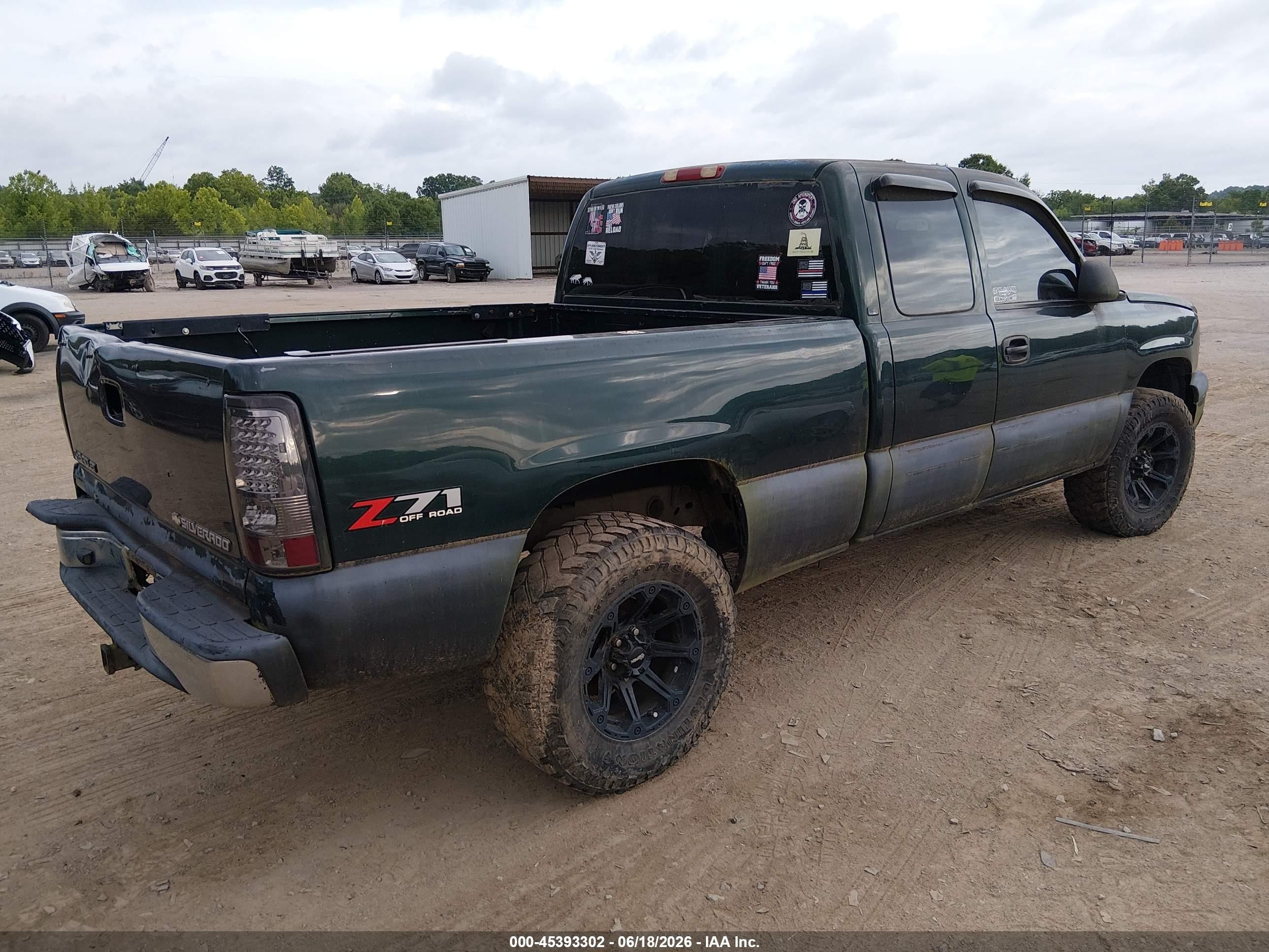 2003 Chevrolet Silverado 1500 Ls Green vin: 1GCEK19T43E252800
