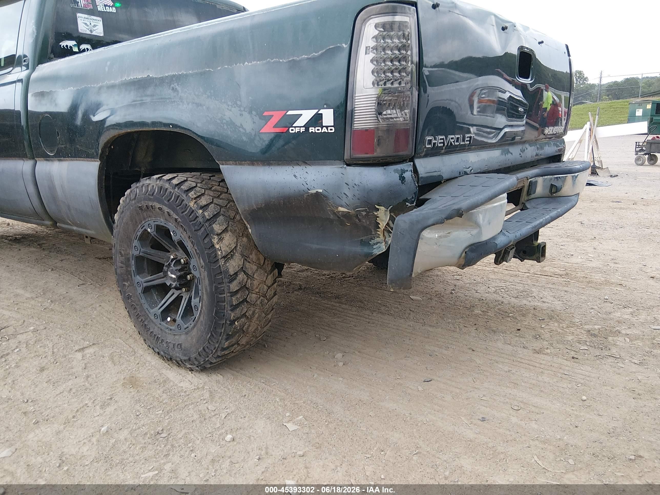 2003 Chevrolet Silverado 1500 Ls Green vin: 1GCEK19T43E252800