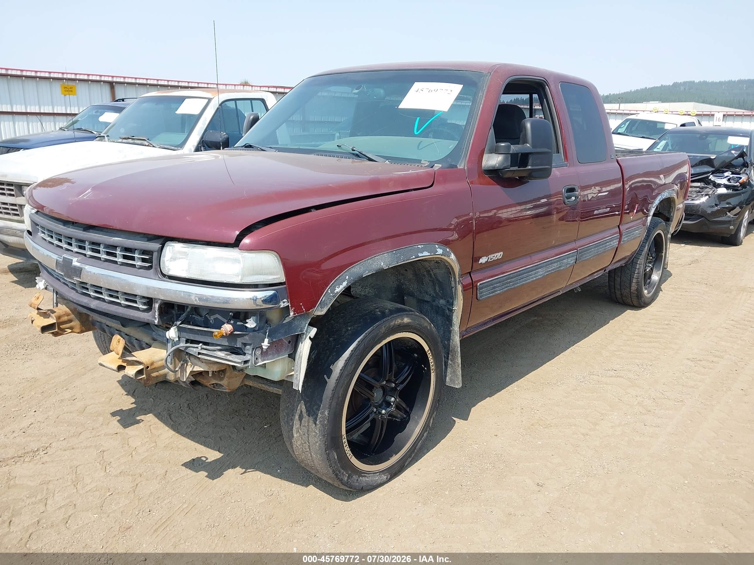 1999 Chevrolet Silverado 1500 Ls/lt Темно-бордовый vin: 1GCEK19T4XZ209928