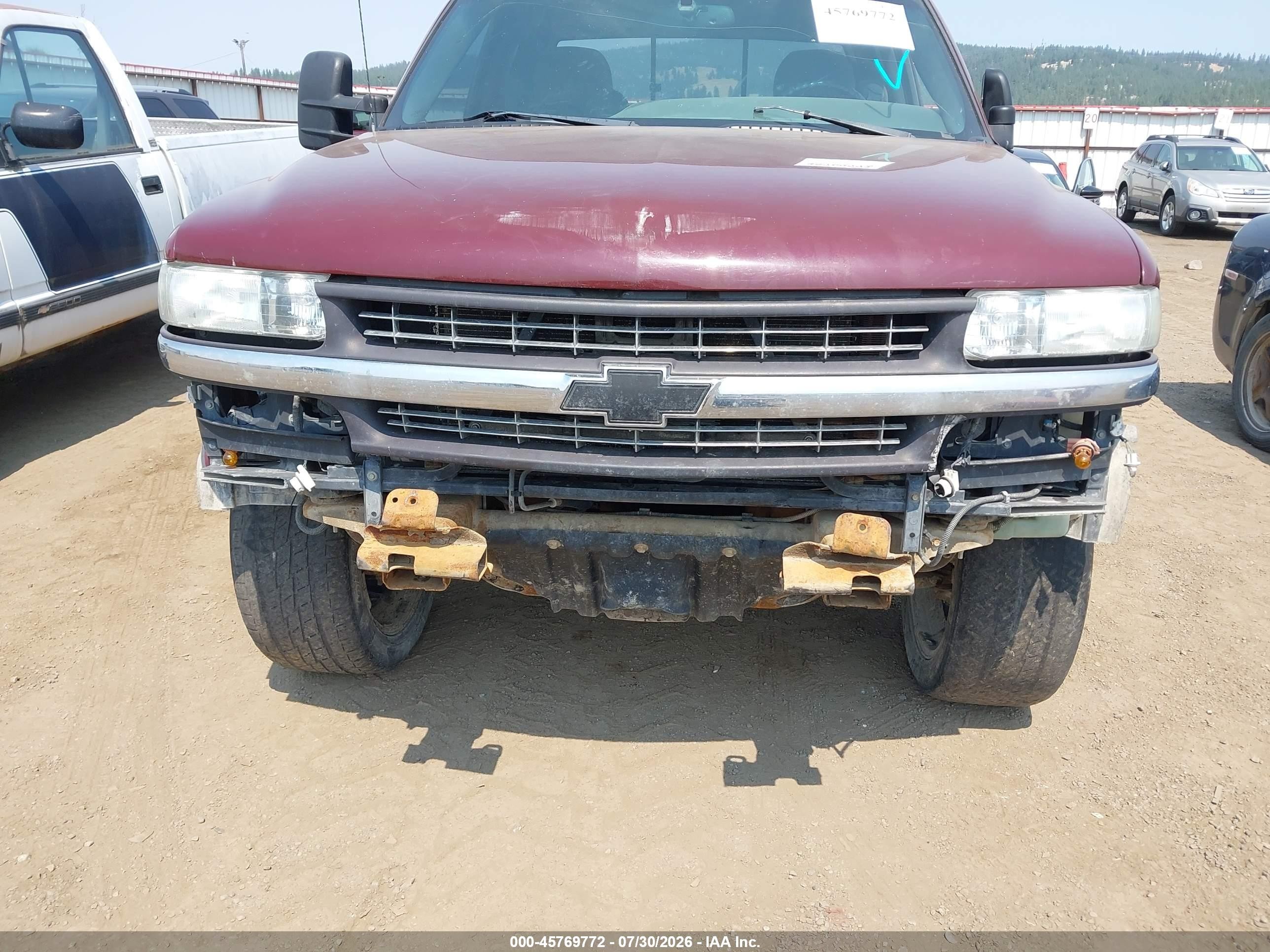 1999 Chevrolet Silverado 1500 Ls/lt Темно-бордовый vin: 1GCEK19T4XZ209928