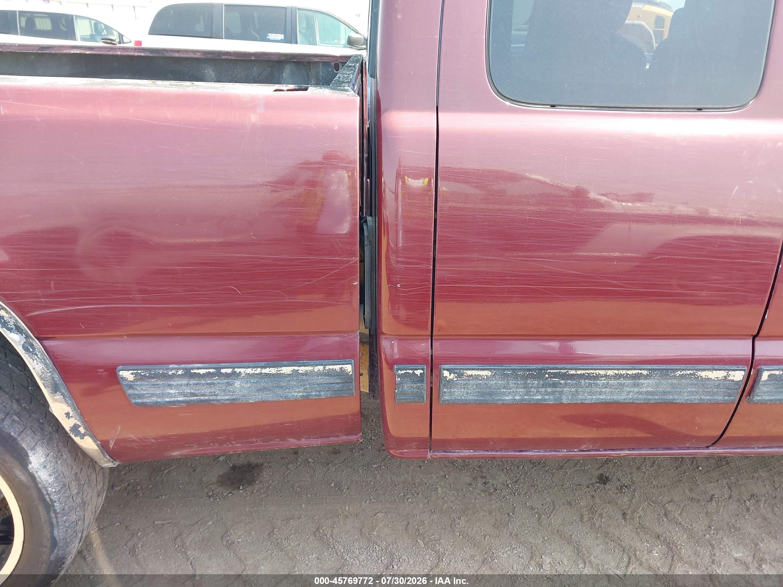 1999 Chevrolet Silverado 1500 Ls/lt Темно-бордовый vin: 1GCEK19T4XZ209928