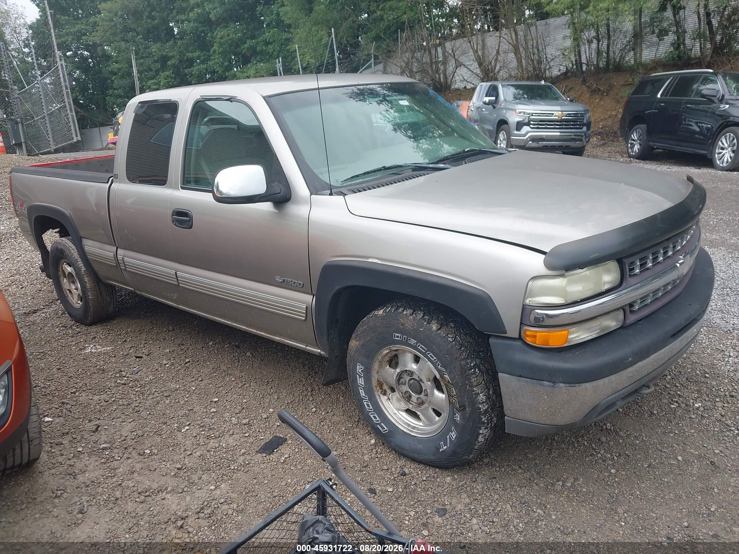 2000 Chevrolet Silverado 1500 Ls Beige vin: 1GCEK19T4YE221571