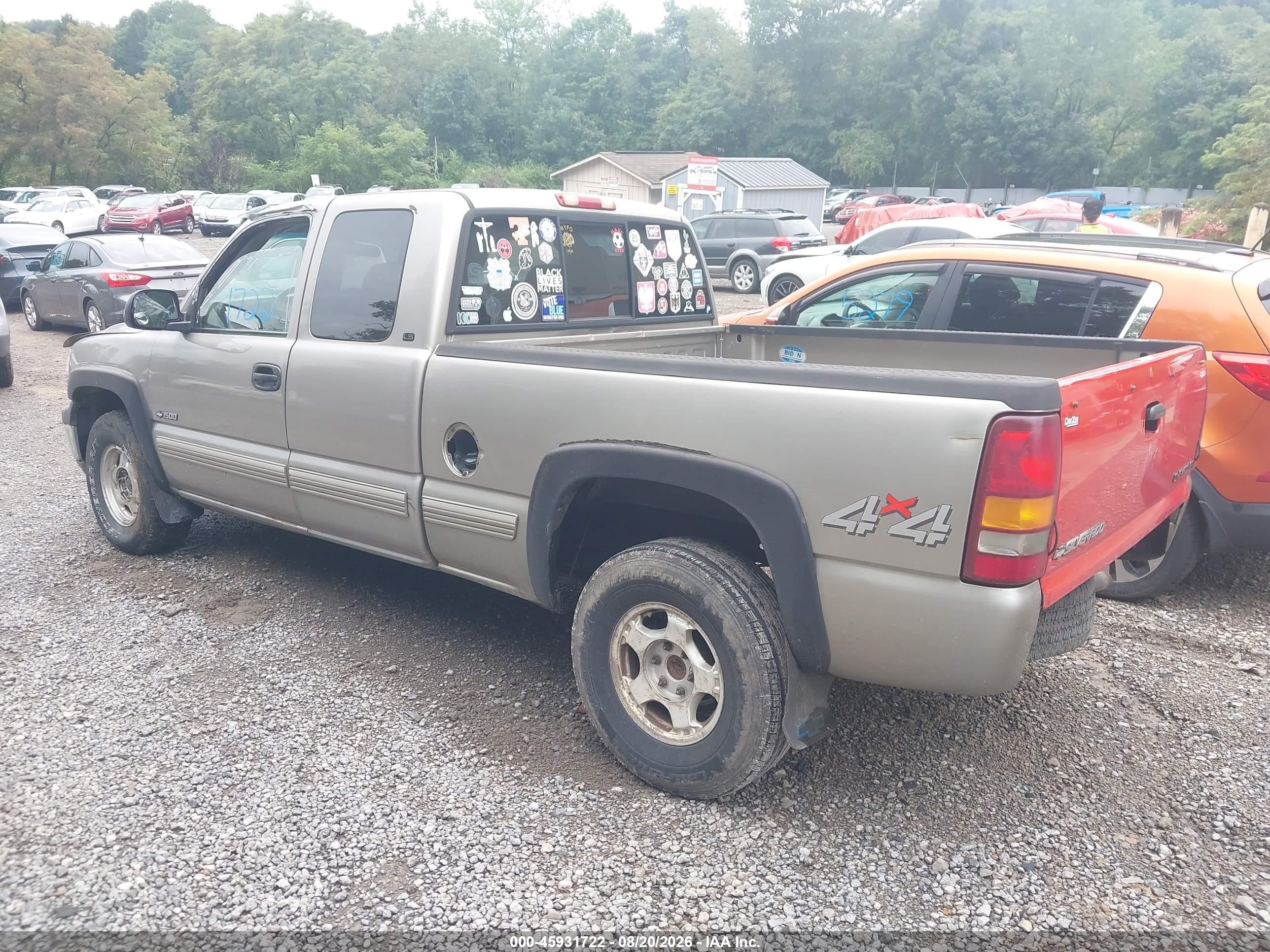 2000 Chevrolet Silverado 1500 Ls Beige vin: 1GCEK19T4YE221571