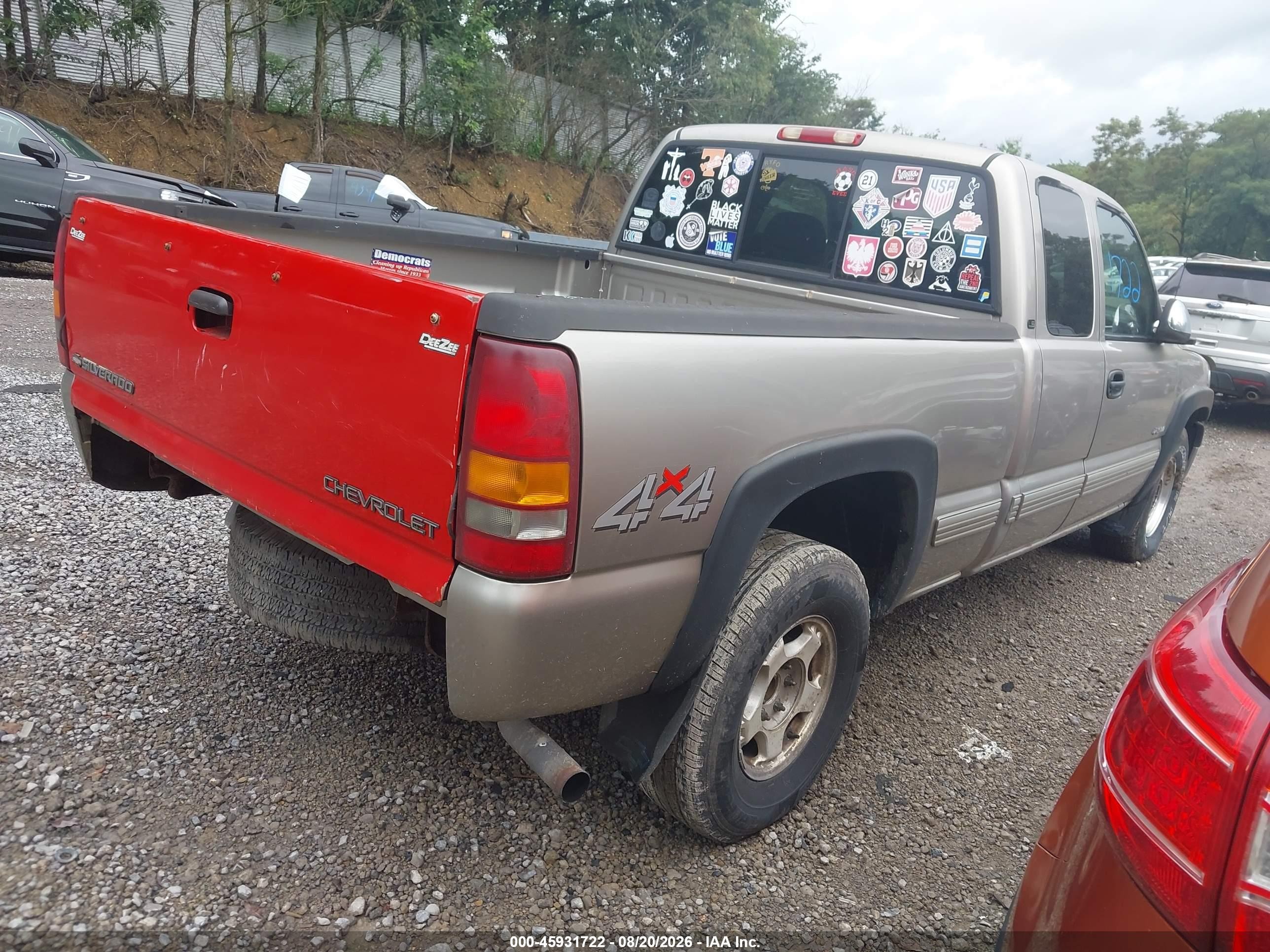 2000 Chevrolet Silverado 1500 Ls Beige vin: 1GCEK19T4YE221571
