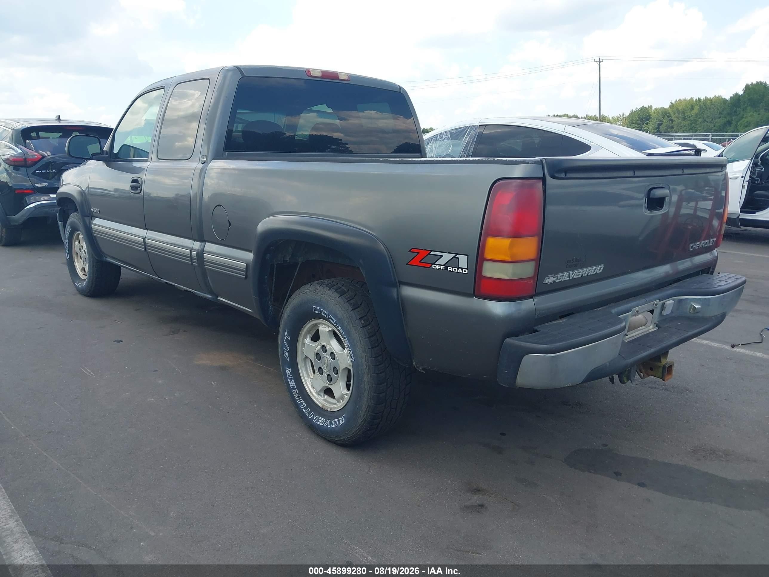 2001 Chevrolet Silverado 1500 Ls Серый vin: 1GCEK19T51E101977