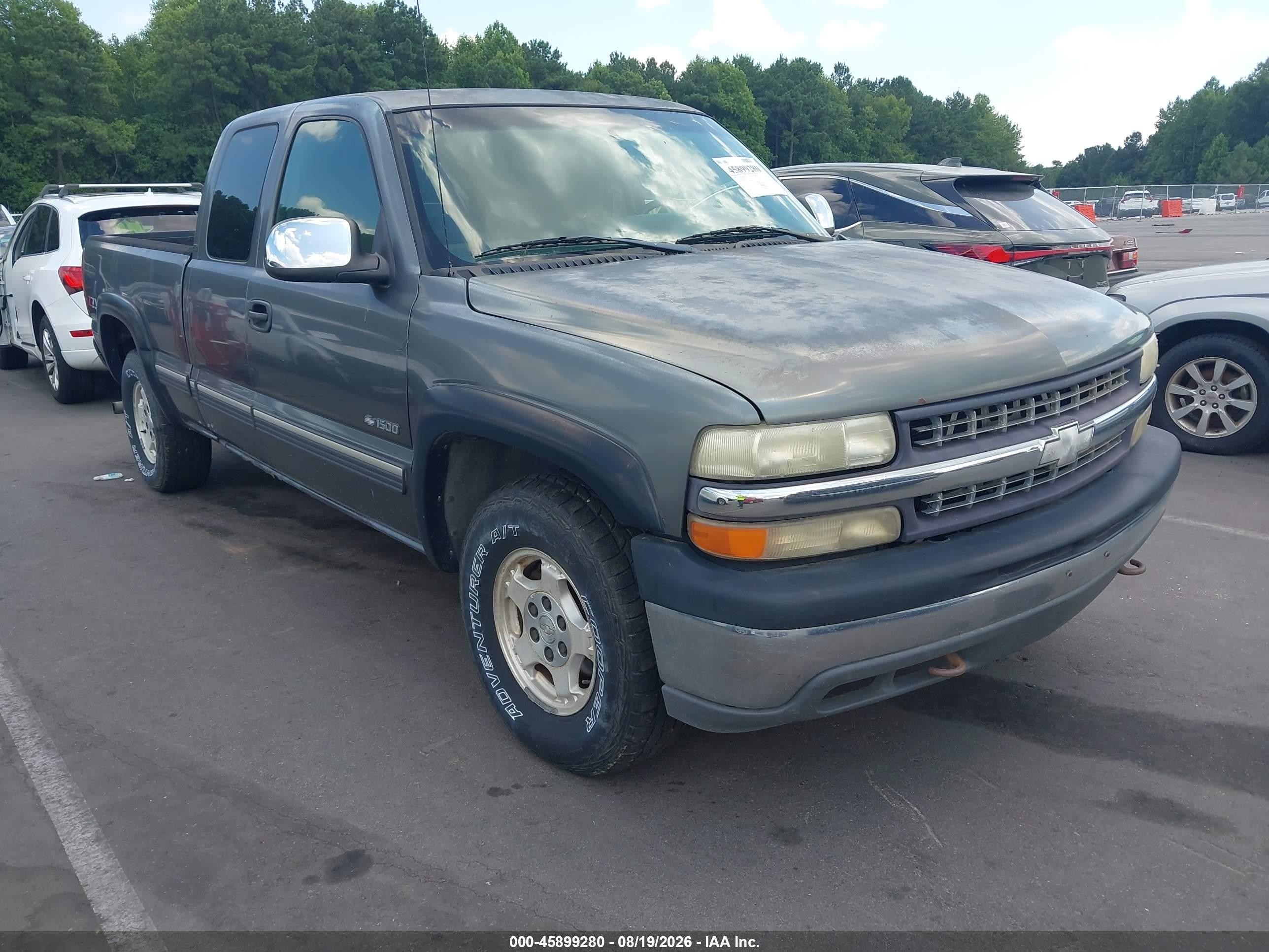 2001 Chevrolet Silverado 1500 Ls Серый vin: 1GCEK19T51E101977