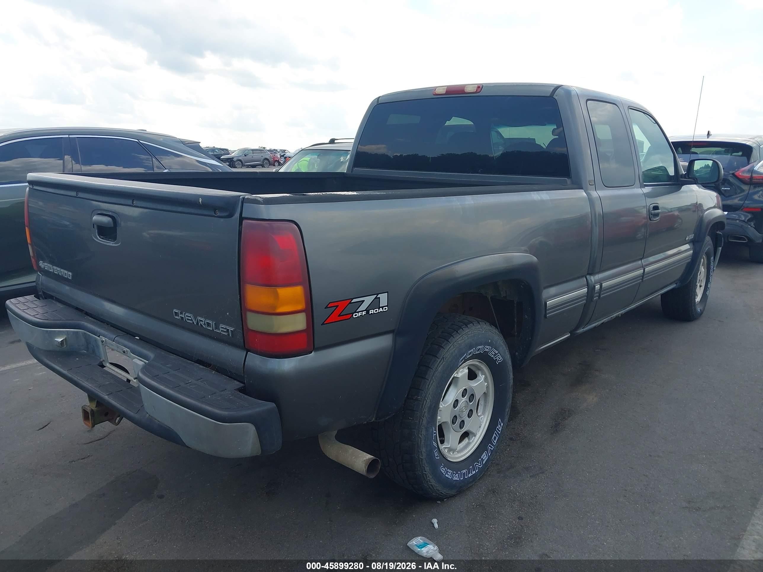 2001 Chevrolet Silverado 1500 Ls Серый vin: 1GCEK19T51E101977