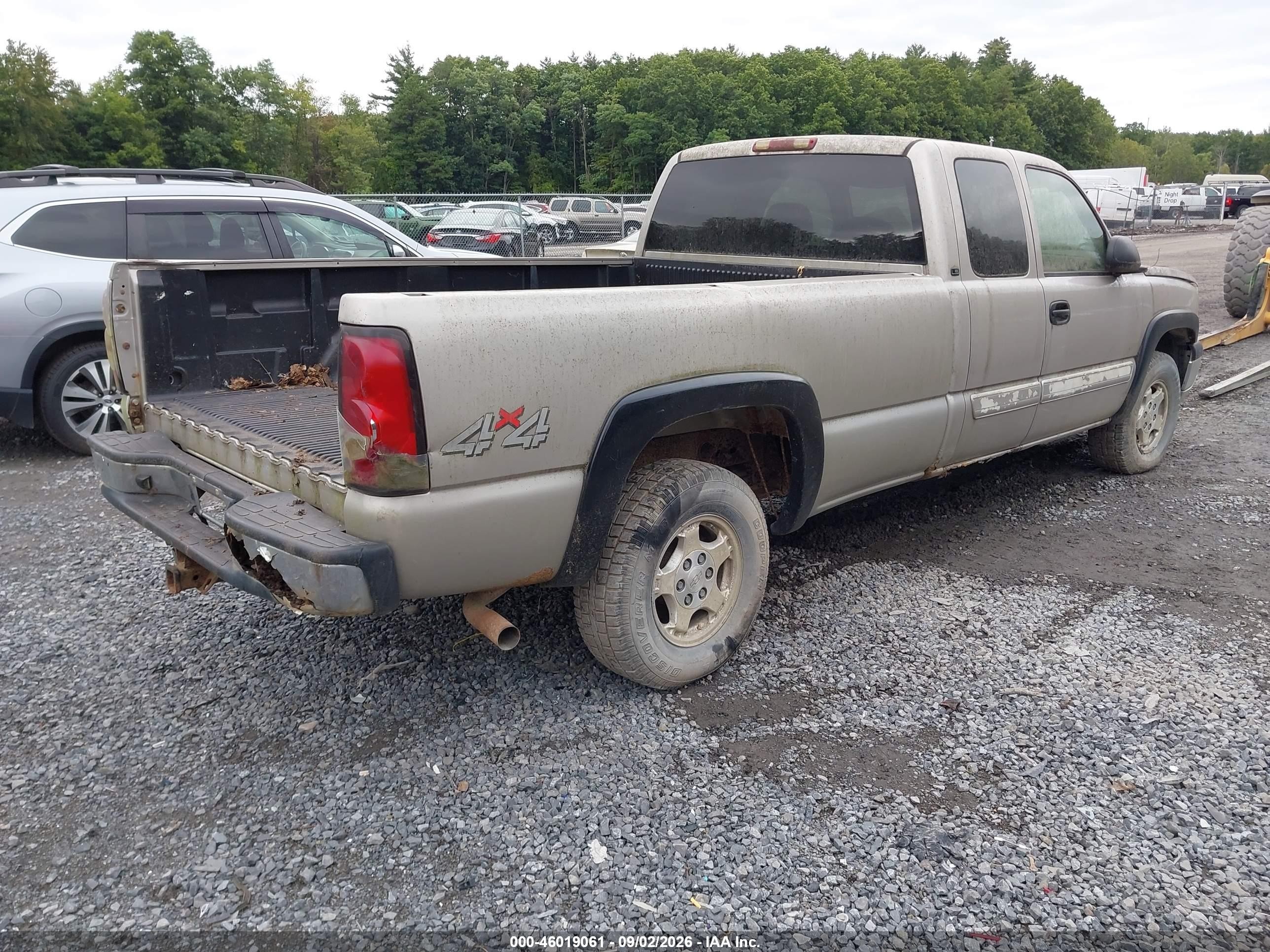2004 Chevrolet Silverado 1500 Ls Silver vin: 1GCEK19T54E306543