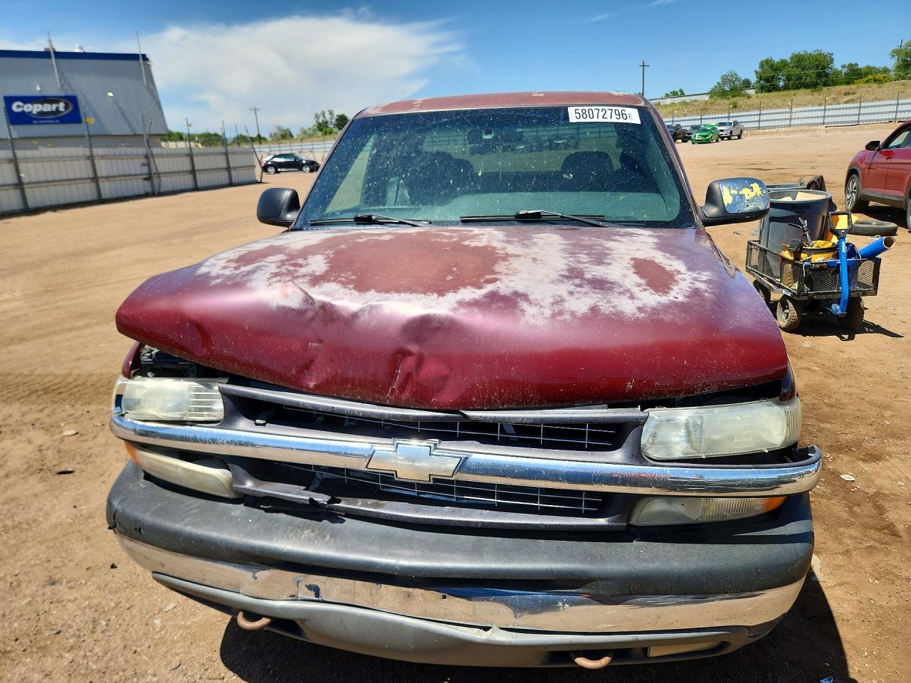 2001 Chevrolet Slvrdo 1500 Cc 4x2 Burgundy vin: 1GCEK19T61E108288