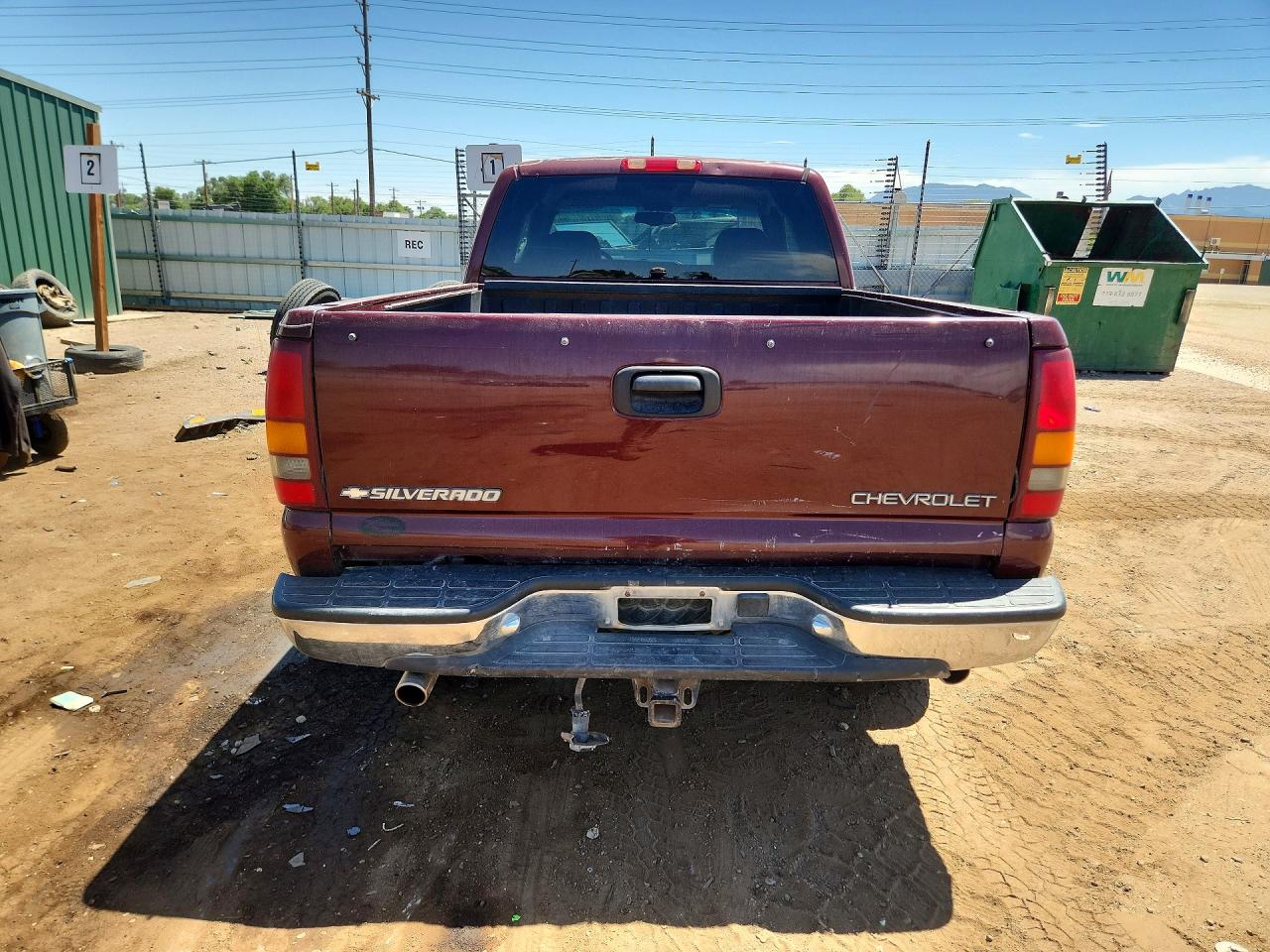 2001 Chevrolet Slvrdo 1500 Cc 4x2 Burgundy vin: 1GCEK19T61E108288