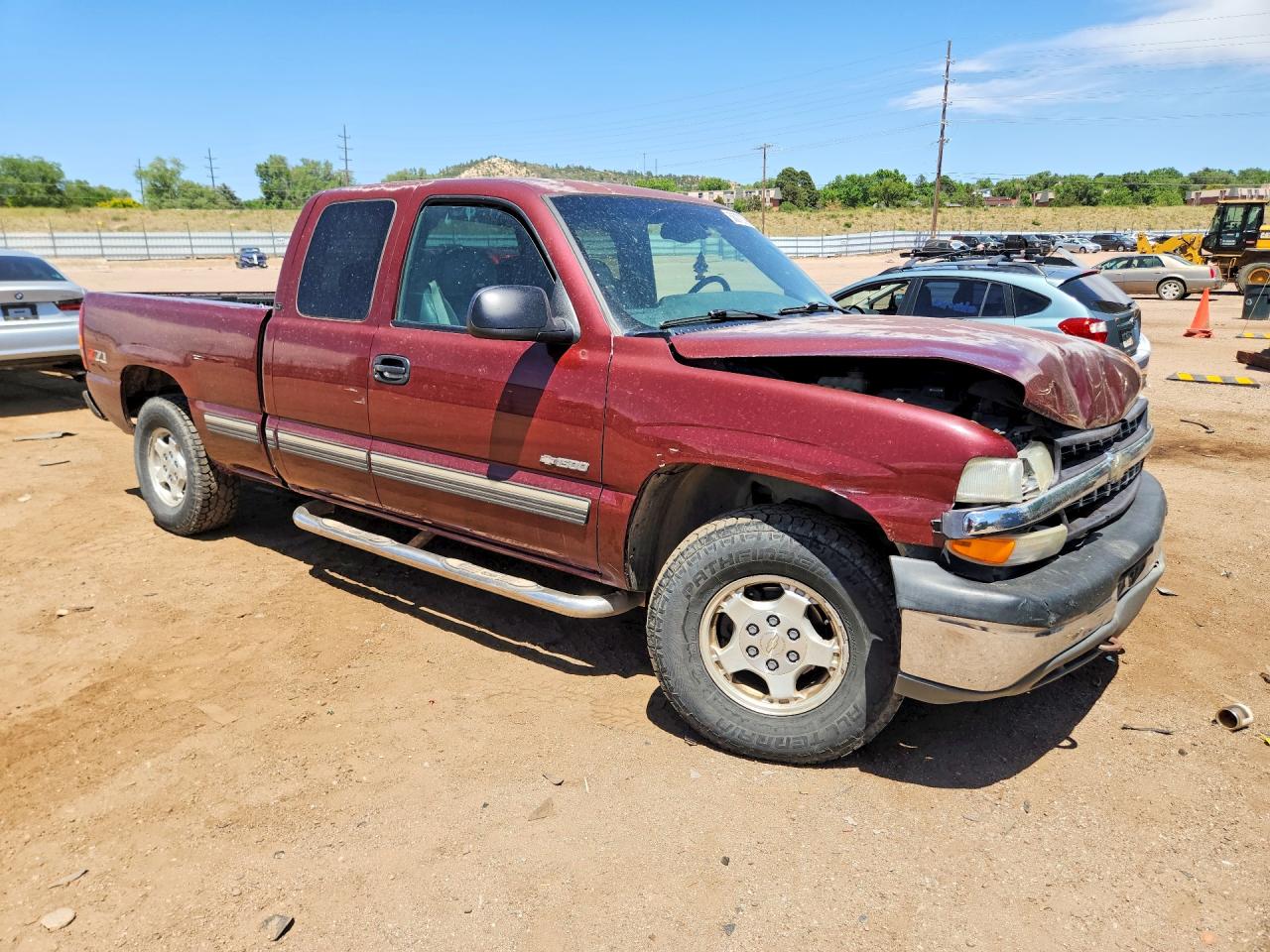 2001 Chevrolet Slvrdo 1500 Cc 4x2 Burgundy vin: 1GCEK19T61E108288
