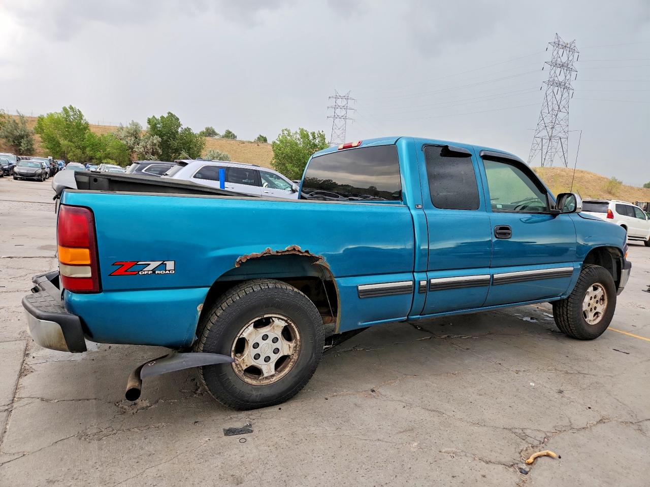 2002 Chevrolet Silverado K1500 Green vin: 1GCEK19T62Z258654