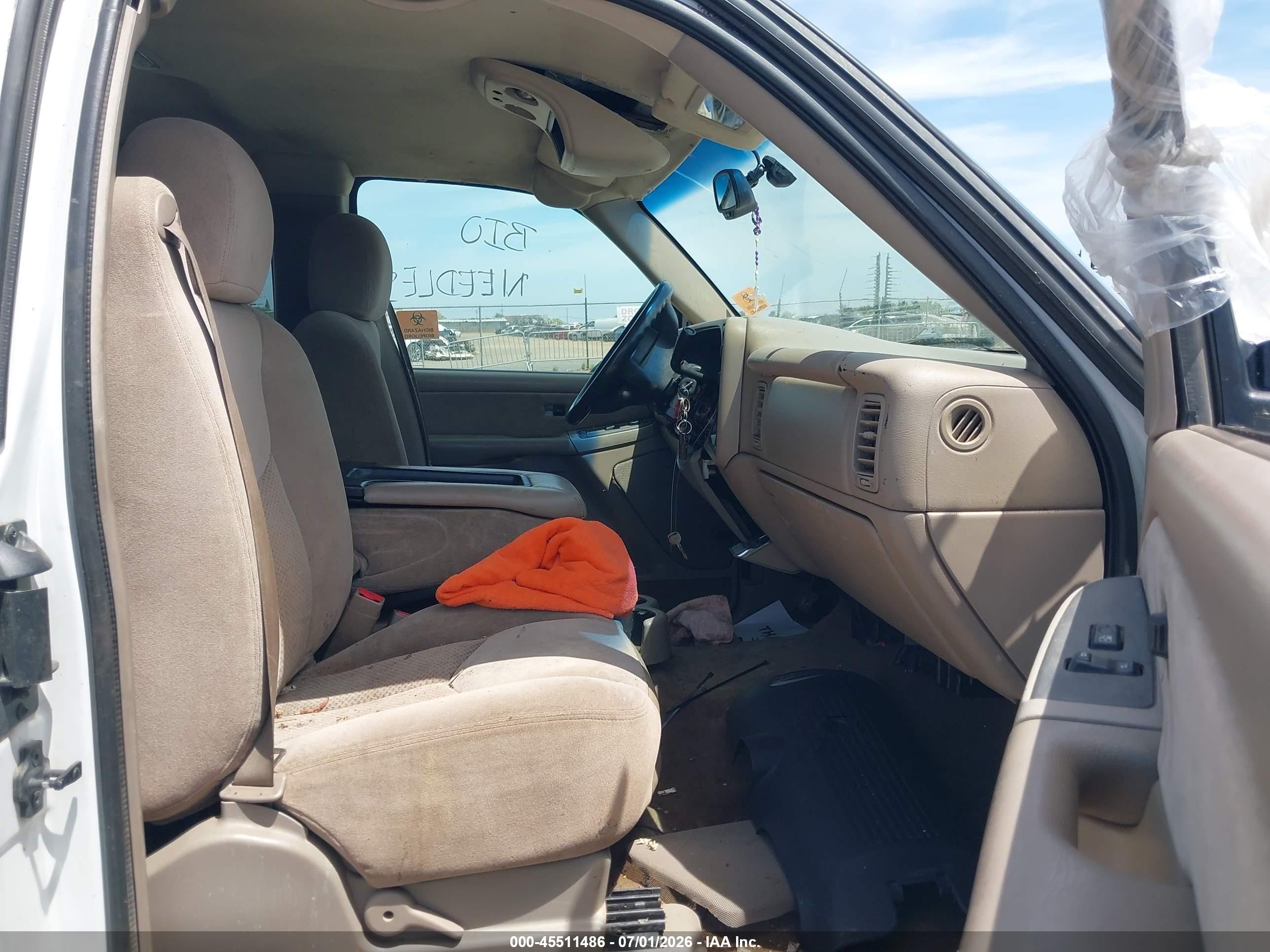 2003 Chevrolet Silverado 1500 Ls White vin: 1GCEK19T63Z145403