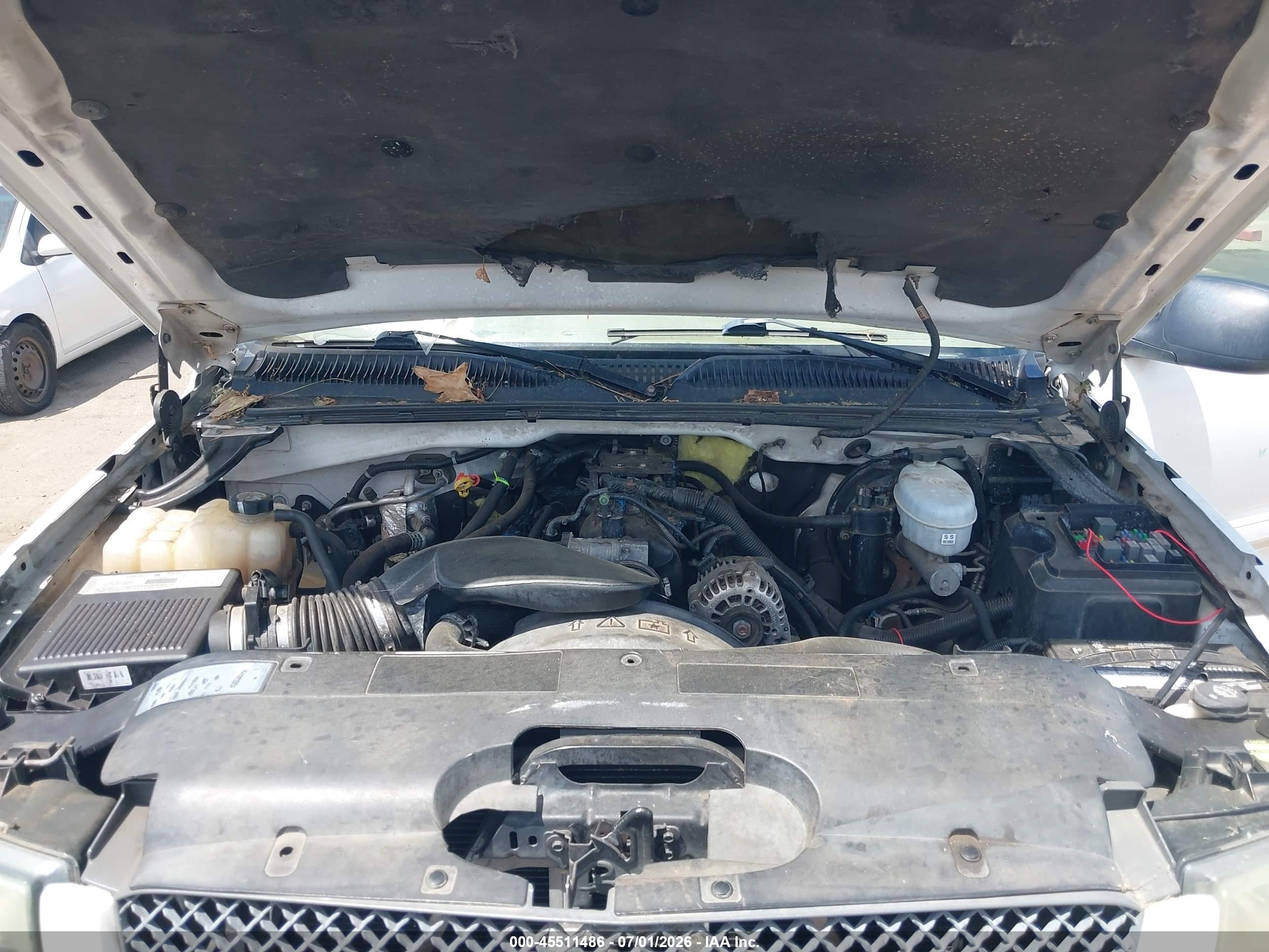 2003 Chevrolet Silverado 1500 Ls White vin: 1GCEK19T63Z145403