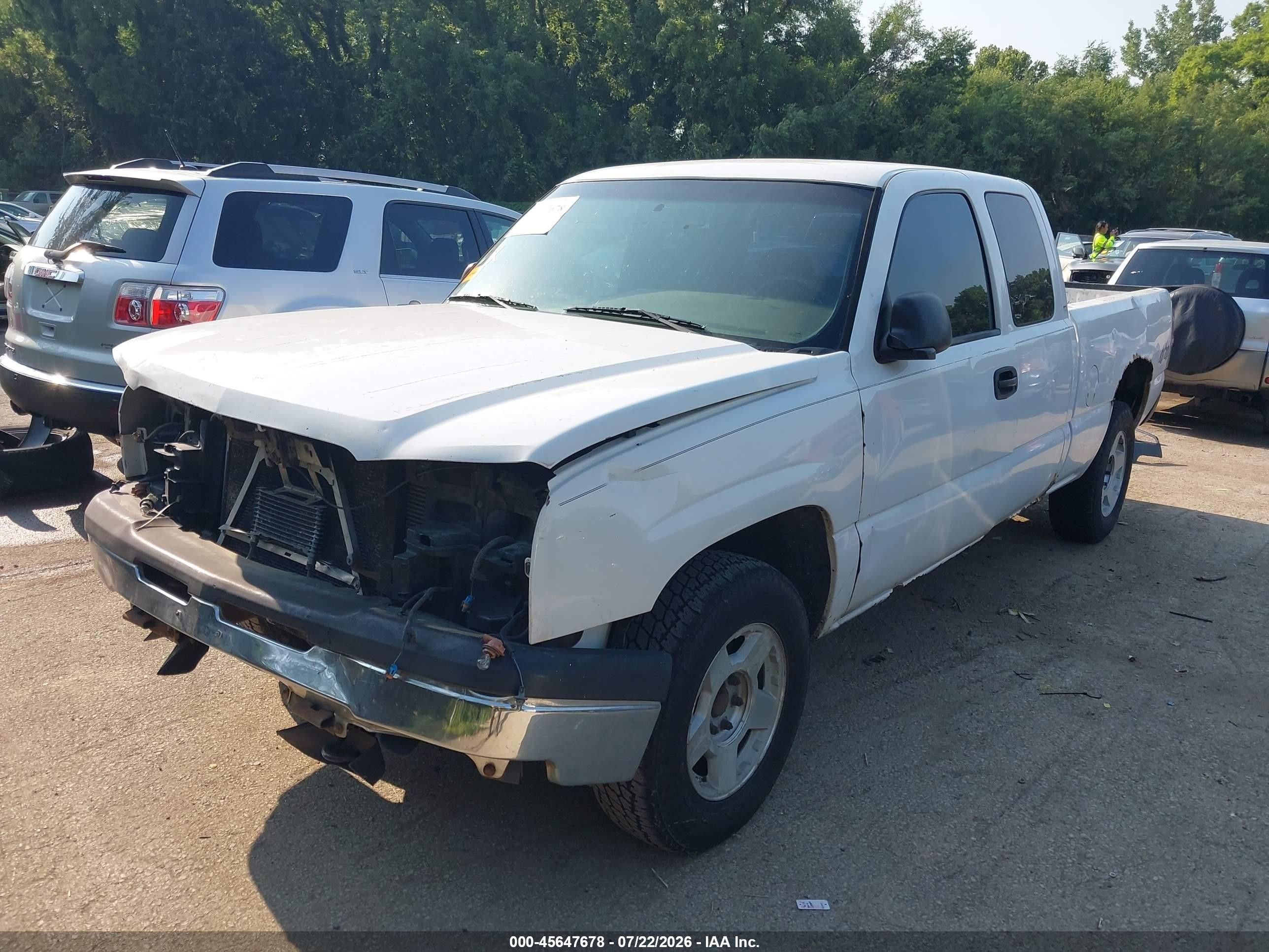 2005 Chevrolet Silverado 1500 Ls White vin: 1GCEK19T65E209904