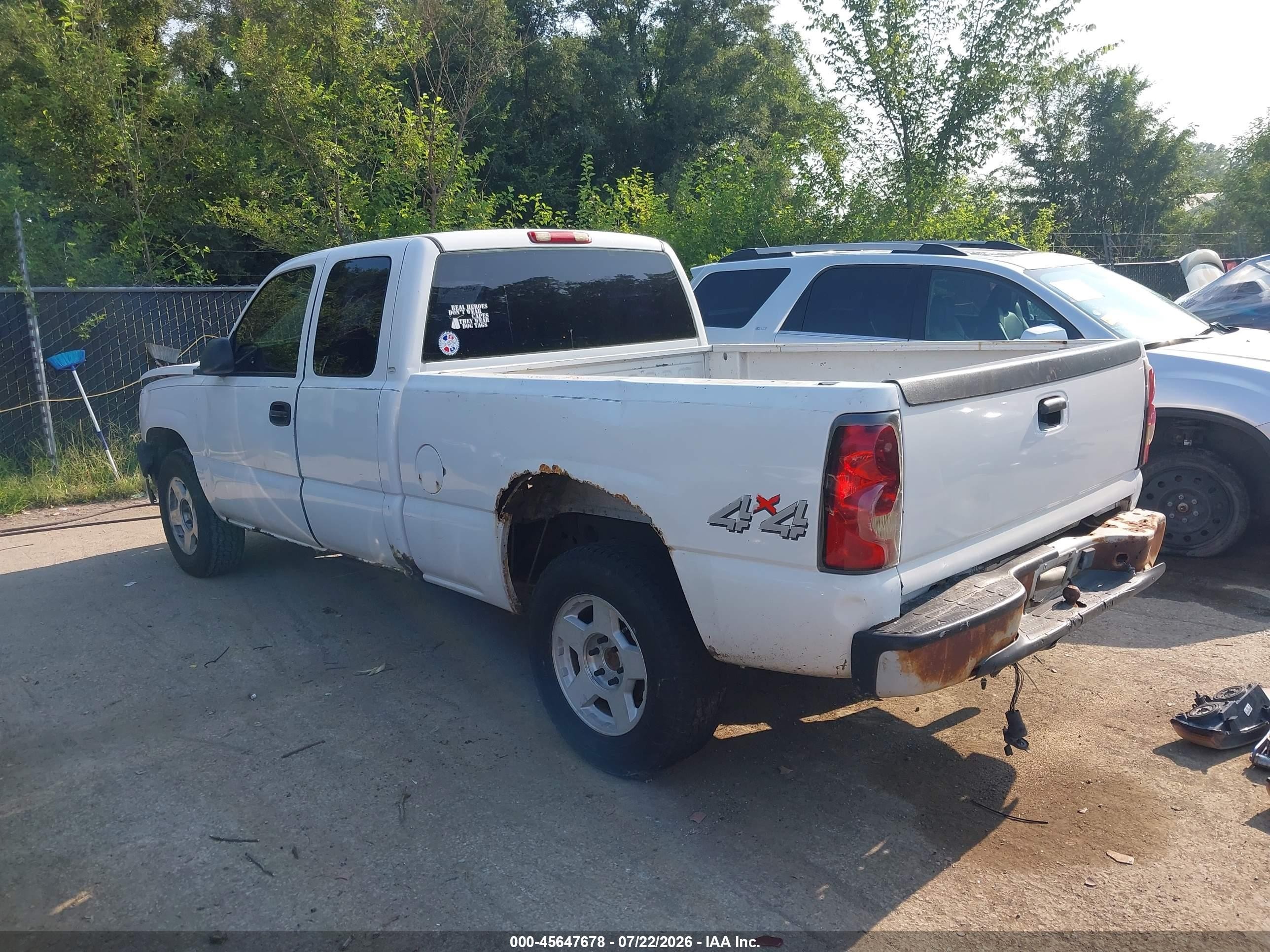 2005 Chevrolet Silverado 1500 Ls White vin: 1GCEK19T65E209904