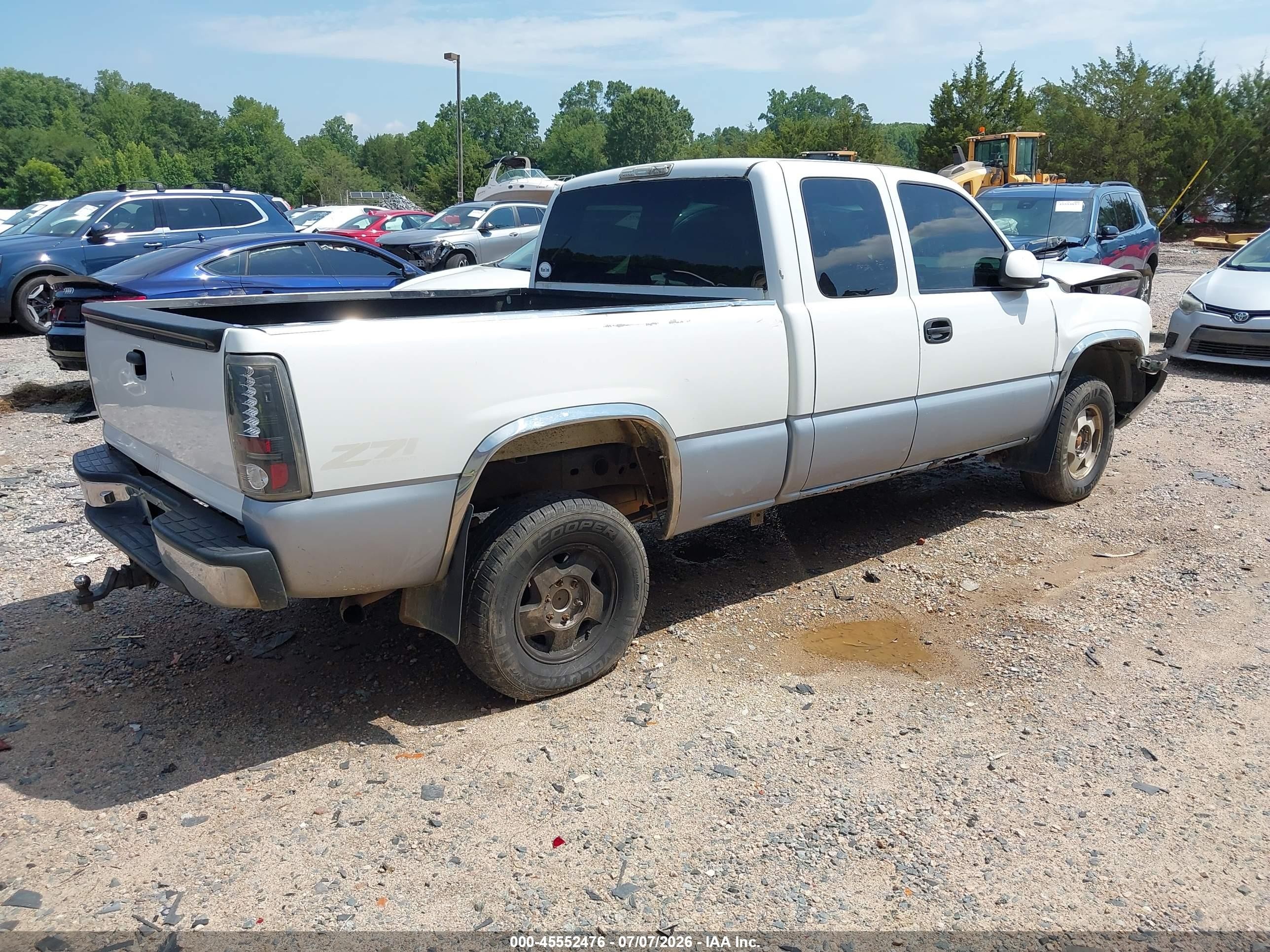 2001 Chevrolet Silverado 1500 Lt White vin: 1GCEK19T71Z119163