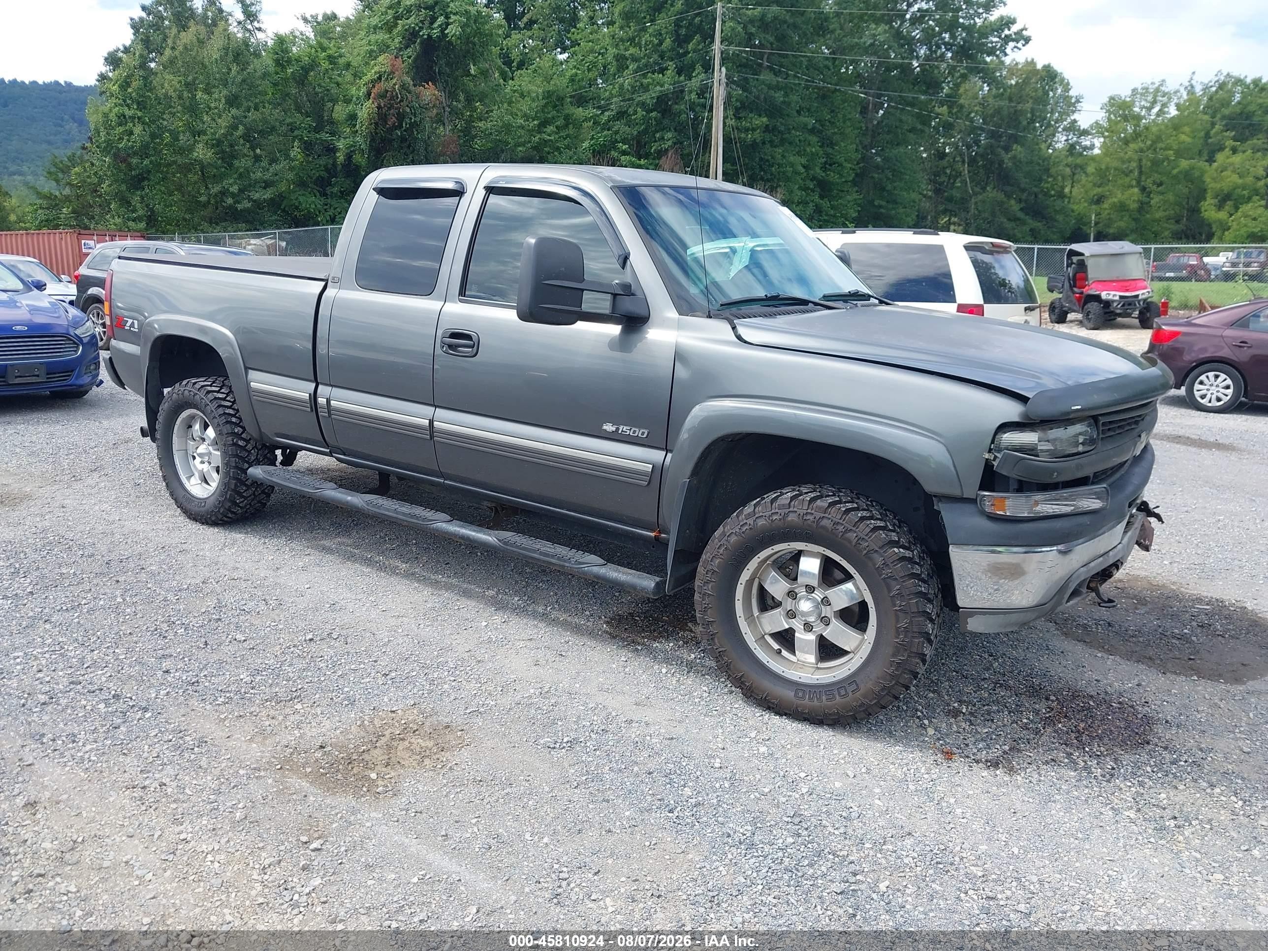 2002 Chevrolet Silverado 1500 Ls Gray vin: 1GCEK19T72E195894