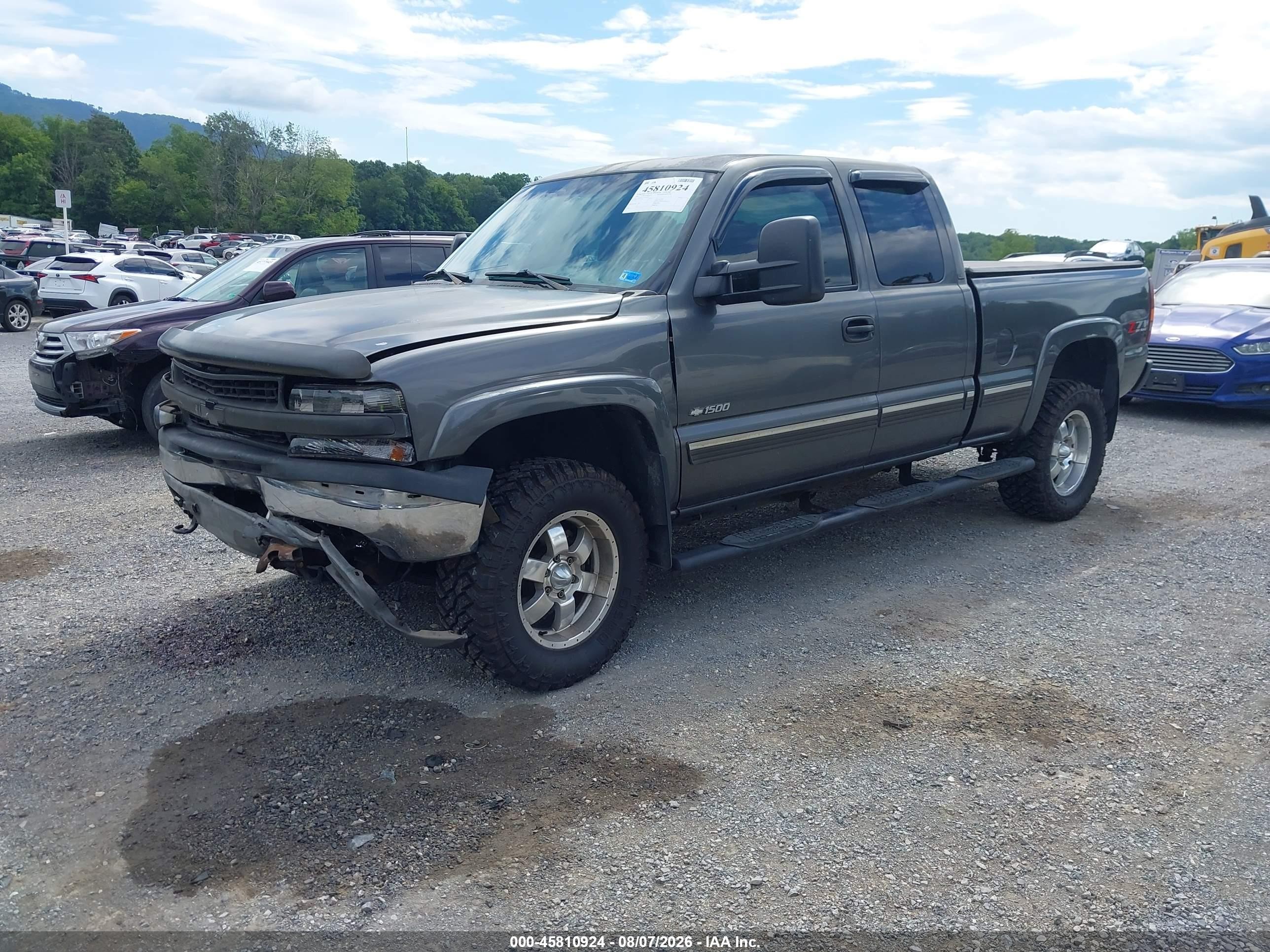 2002 Chevrolet Silverado 1500 Ls Gray vin: 1GCEK19T72E195894