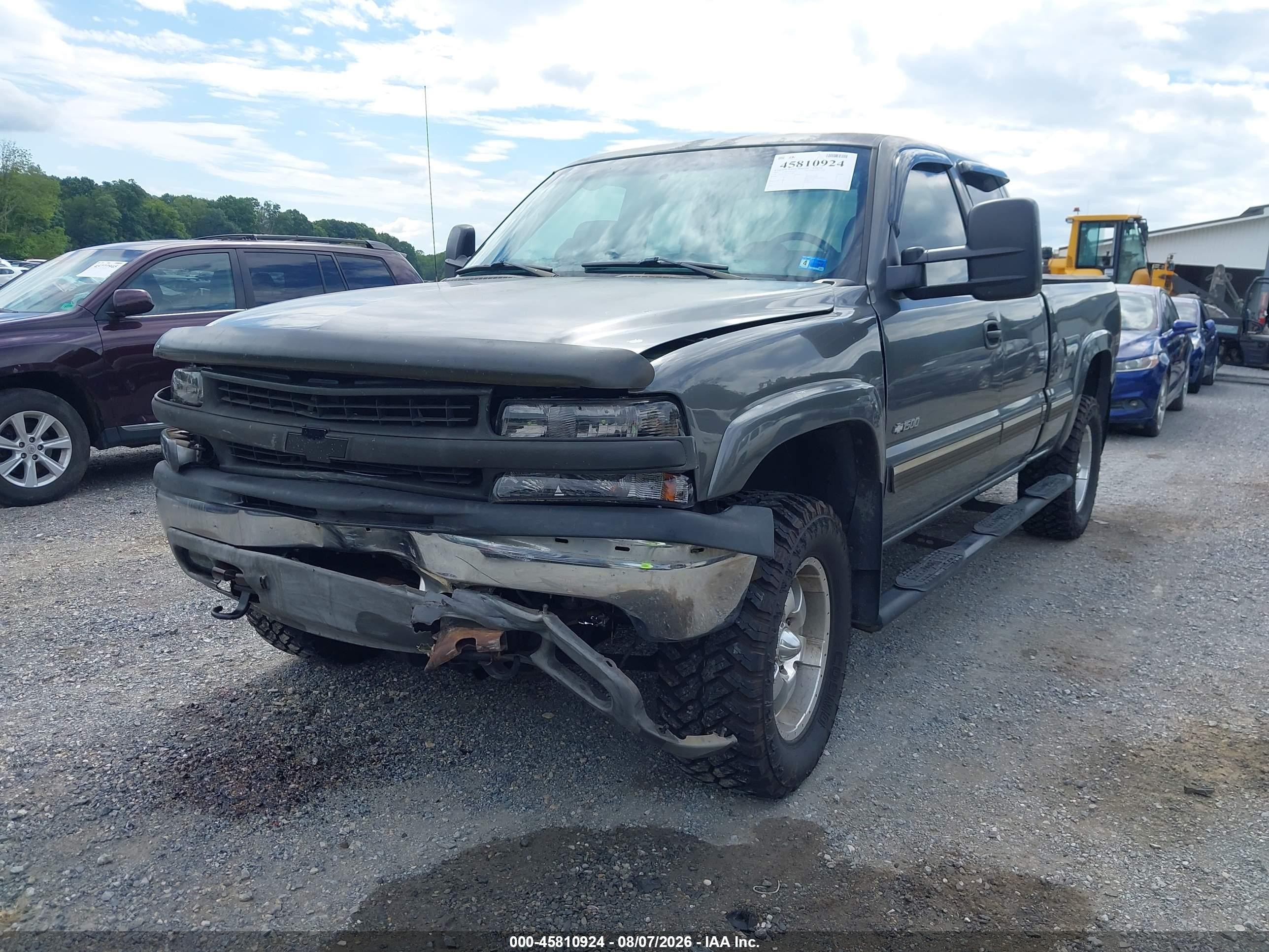 2002 Chevrolet Silverado 1500 Ls Gray vin: 1GCEK19T72E195894