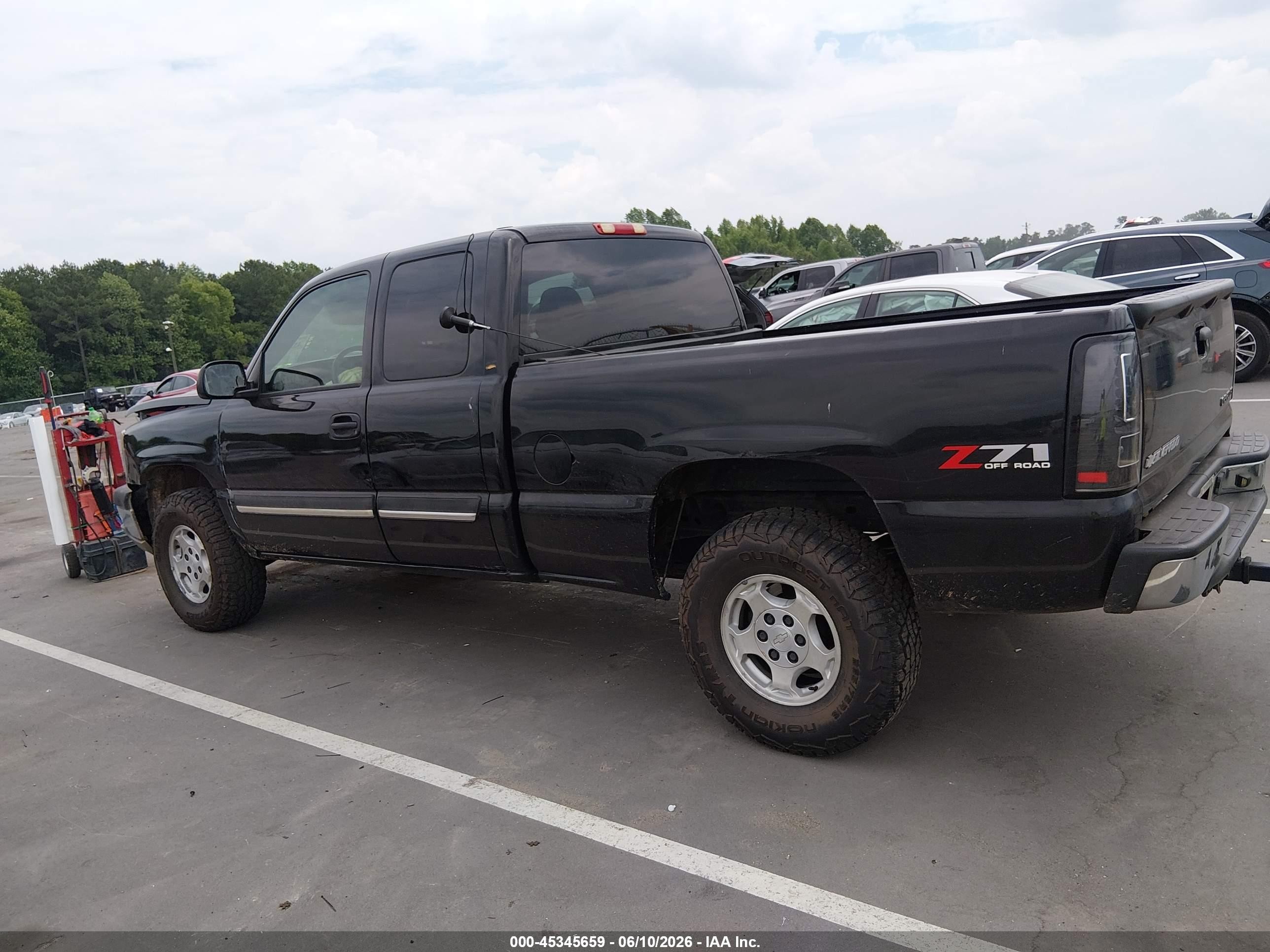 2003 Chevrolet Silverado 1500 Ls Black vin: 1GCEK19T73E335492