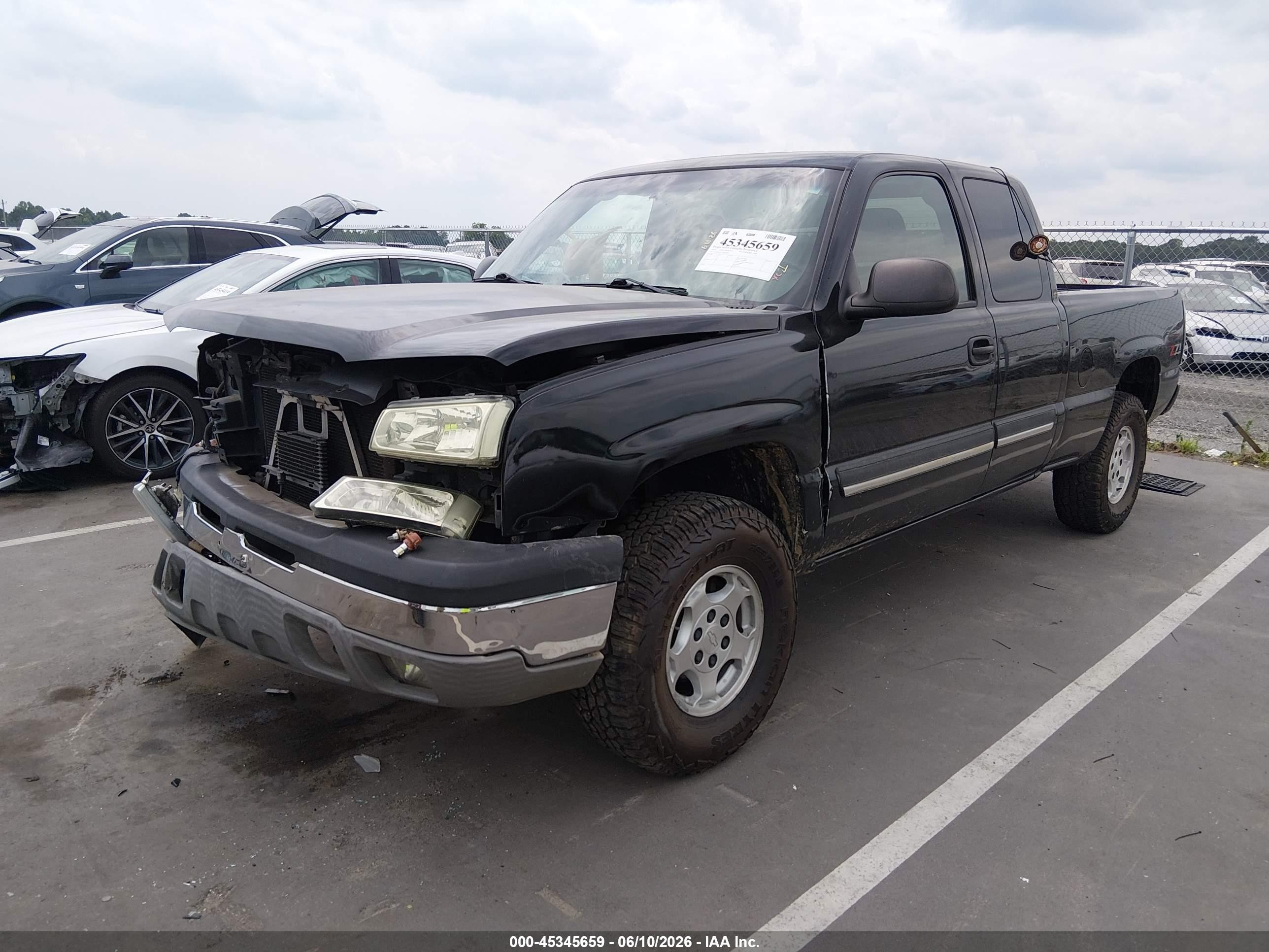 2003 Chevrolet Silverado 1500 Ls Black vin: 1GCEK19T73E335492