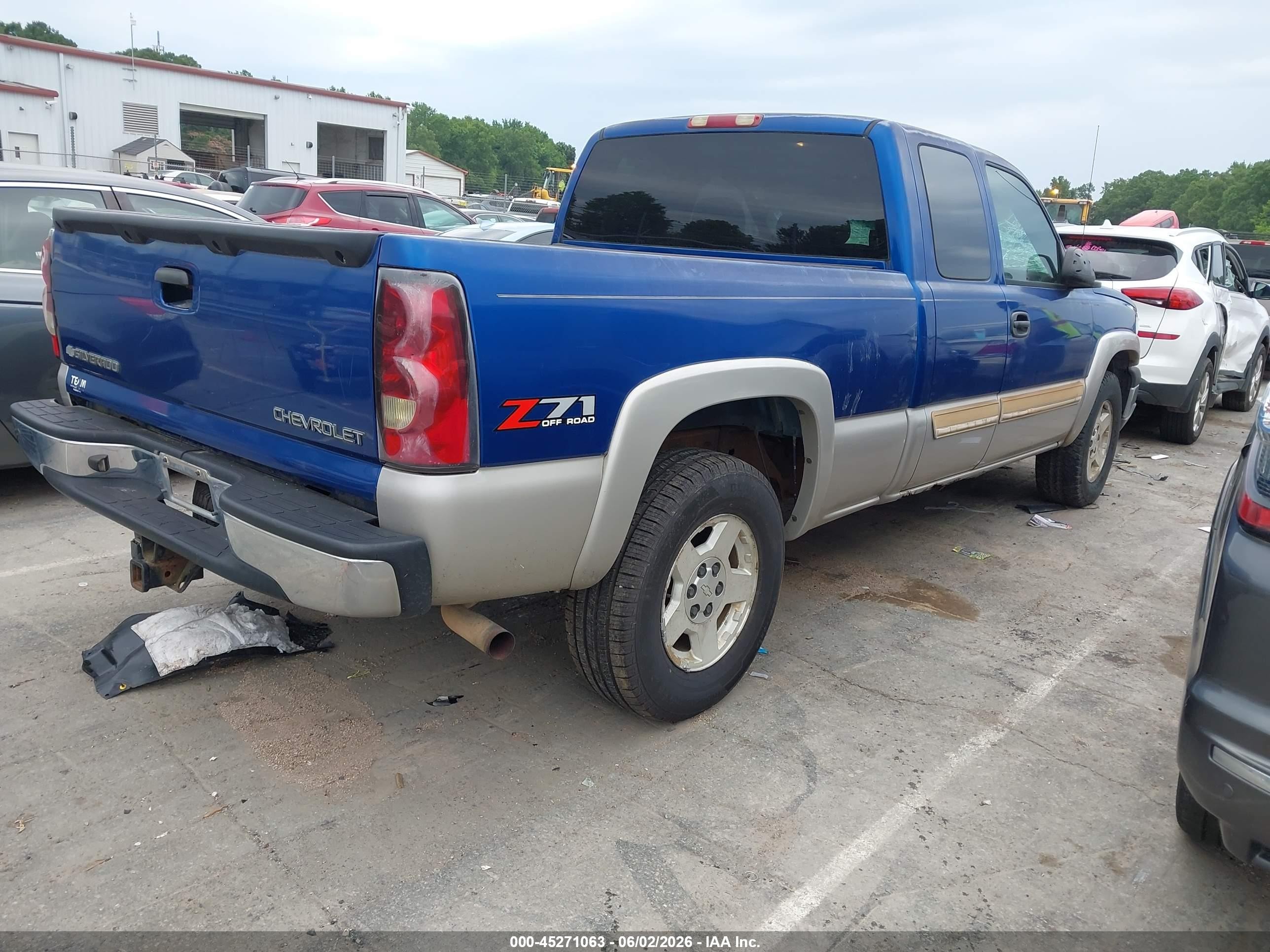 2004 Chevrolet Silverado 1500 Z71 Blue vin: 1GCEK19T74Z157190