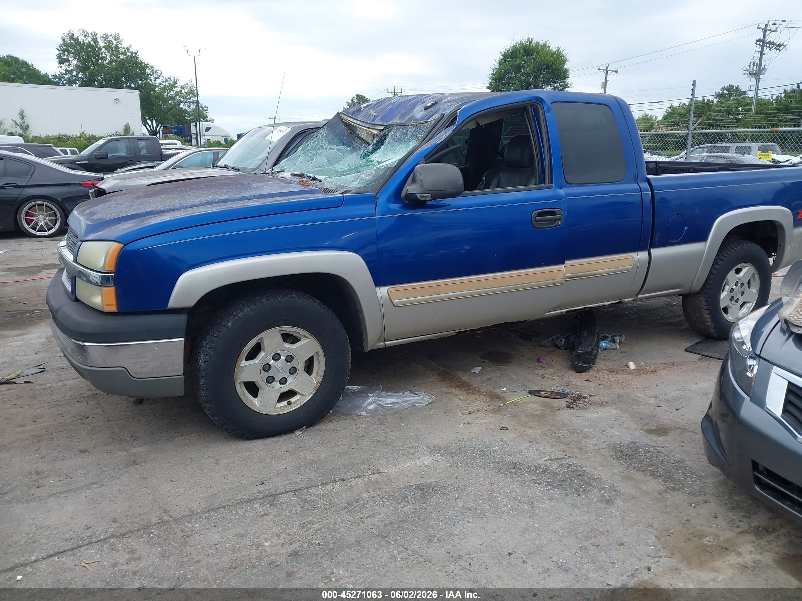 2004 Chevrolet Silverado 1500 Z71 Blue vin: 1GCEK19T74Z157190
