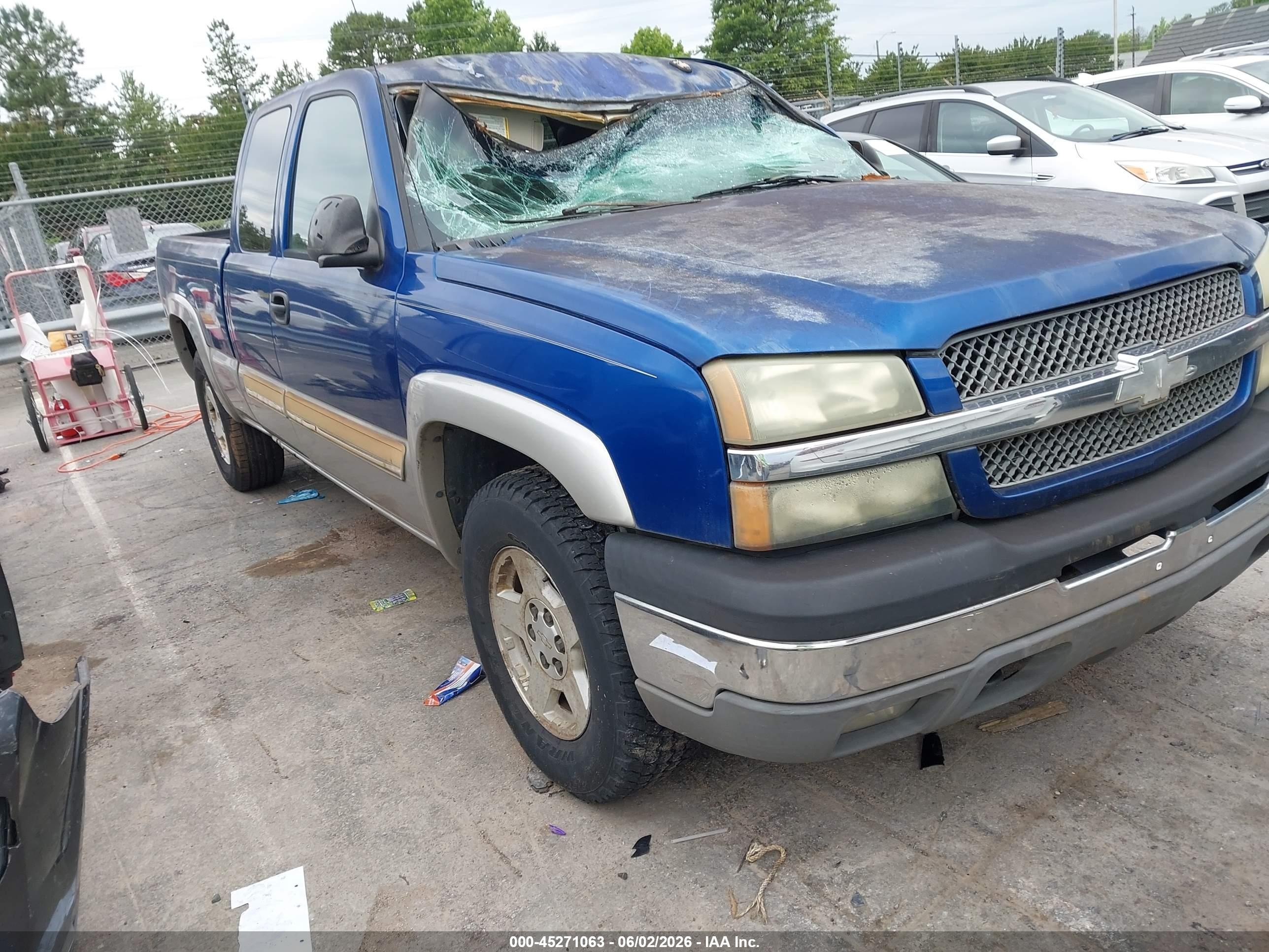 2004 Chevrolet Silverado 1500 Z71 Blue vin: 1GCEK19T74Z157190