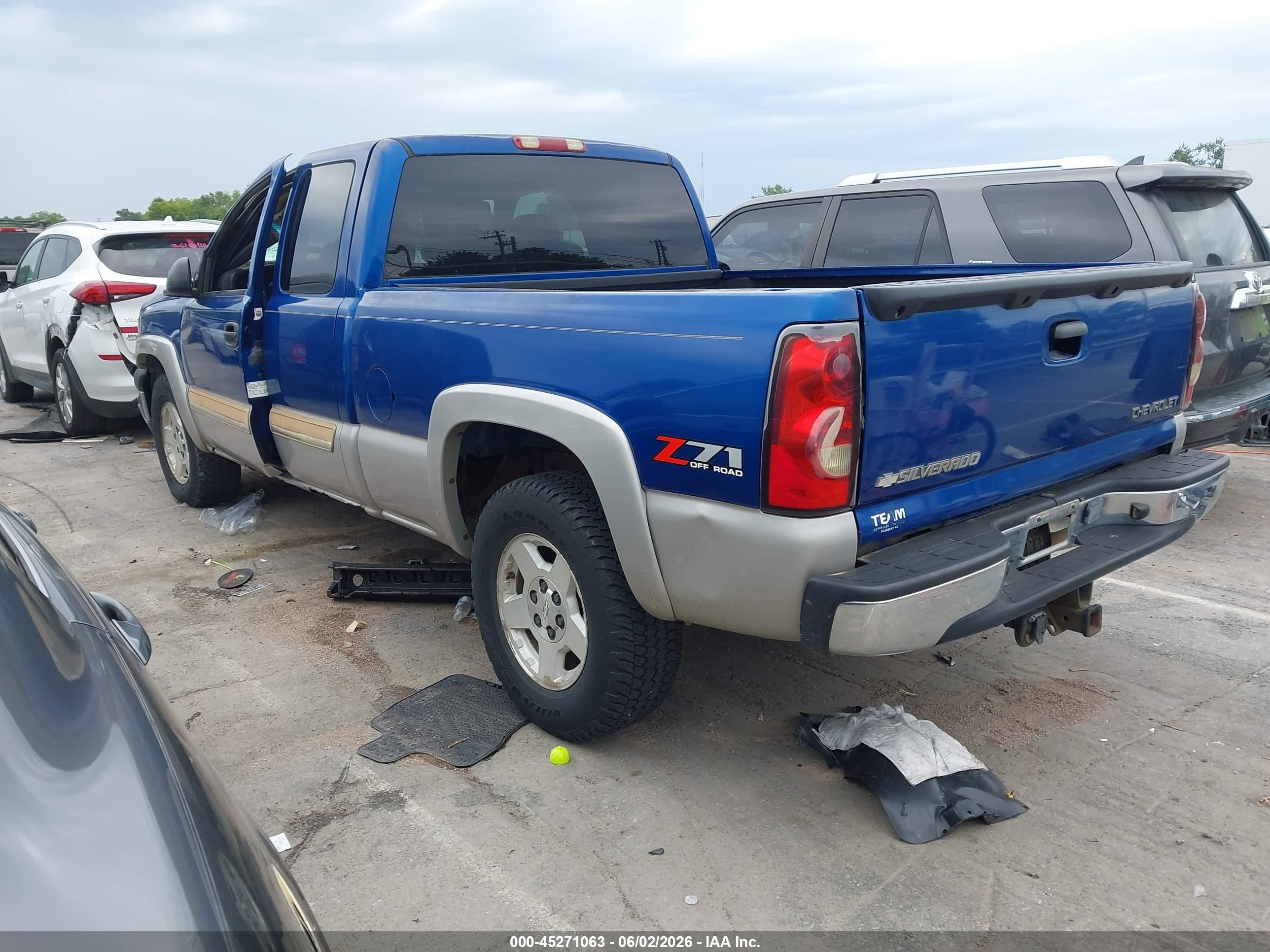 2004 Chevrolet Silverado 1500 Z71 Blue vin: 1GCEK19T74Z157190