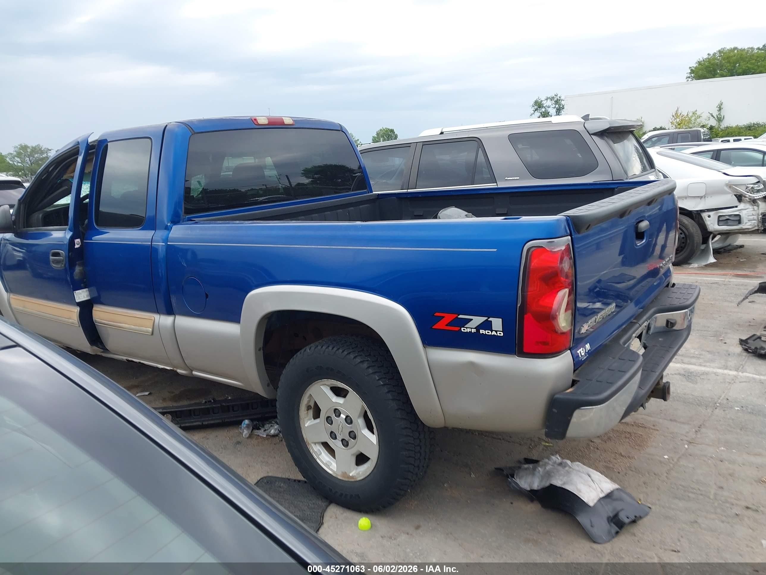 2004 Chevrolet Silverado 1500 Z71 Blue vin: 1GCEK19T74Z157190