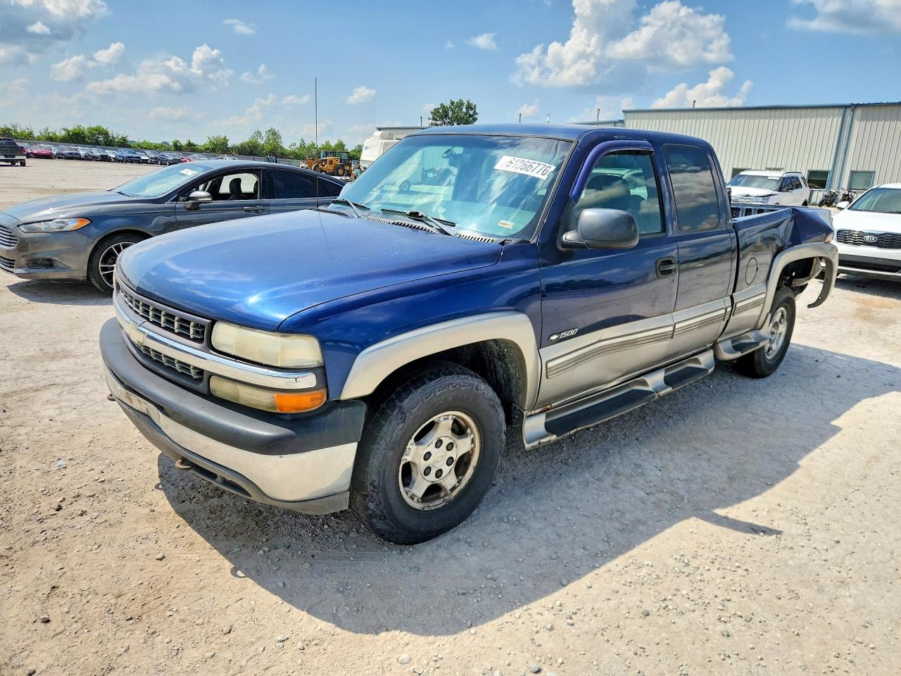 2000 Chevrolet Silverado K1500 Blue vin: 1GCEK19T7YE320479