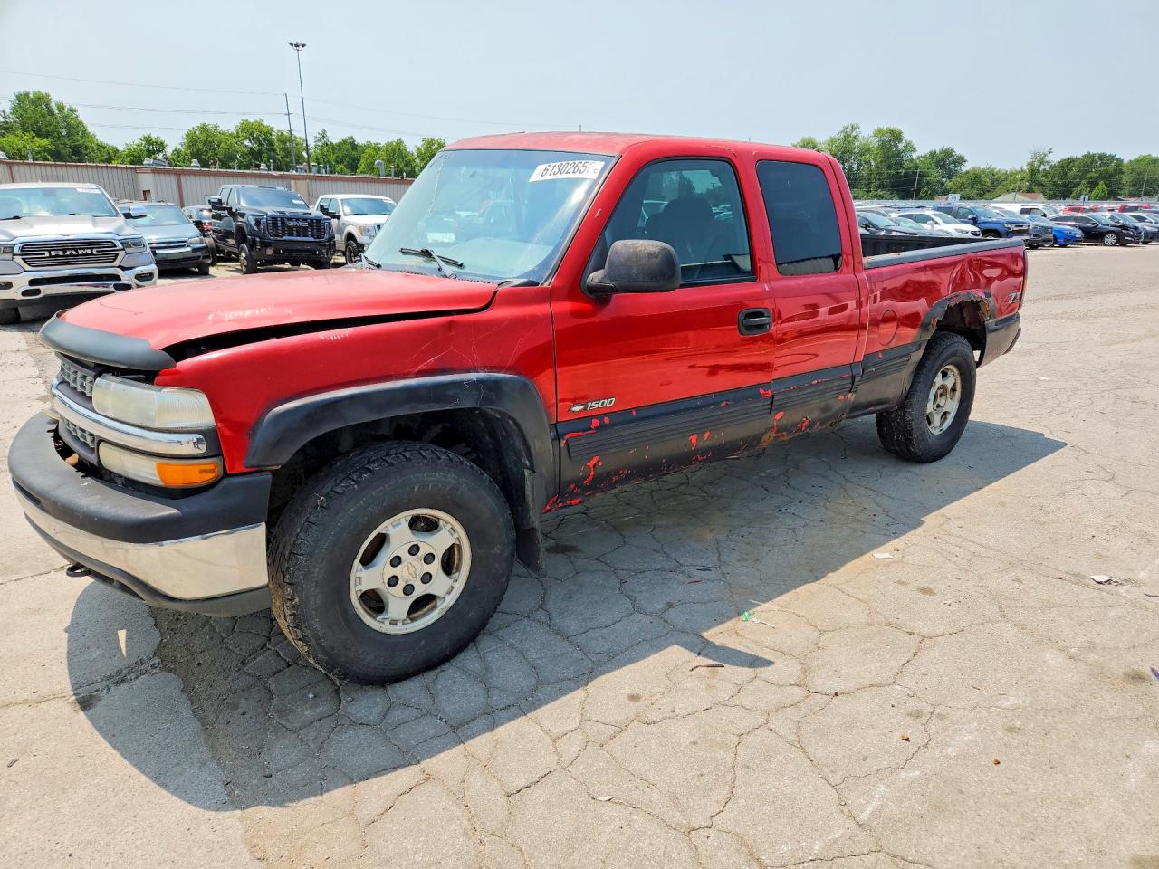 2001 Chevrolet Silverado K1500 Red vin: 1GCEK19T81E128204