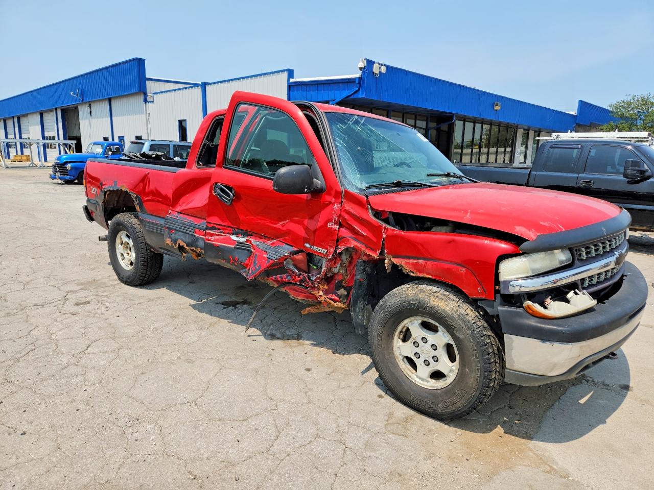 2001 Chevrolet Silverado K1500 Red vin: 1GCEK19T81E128204