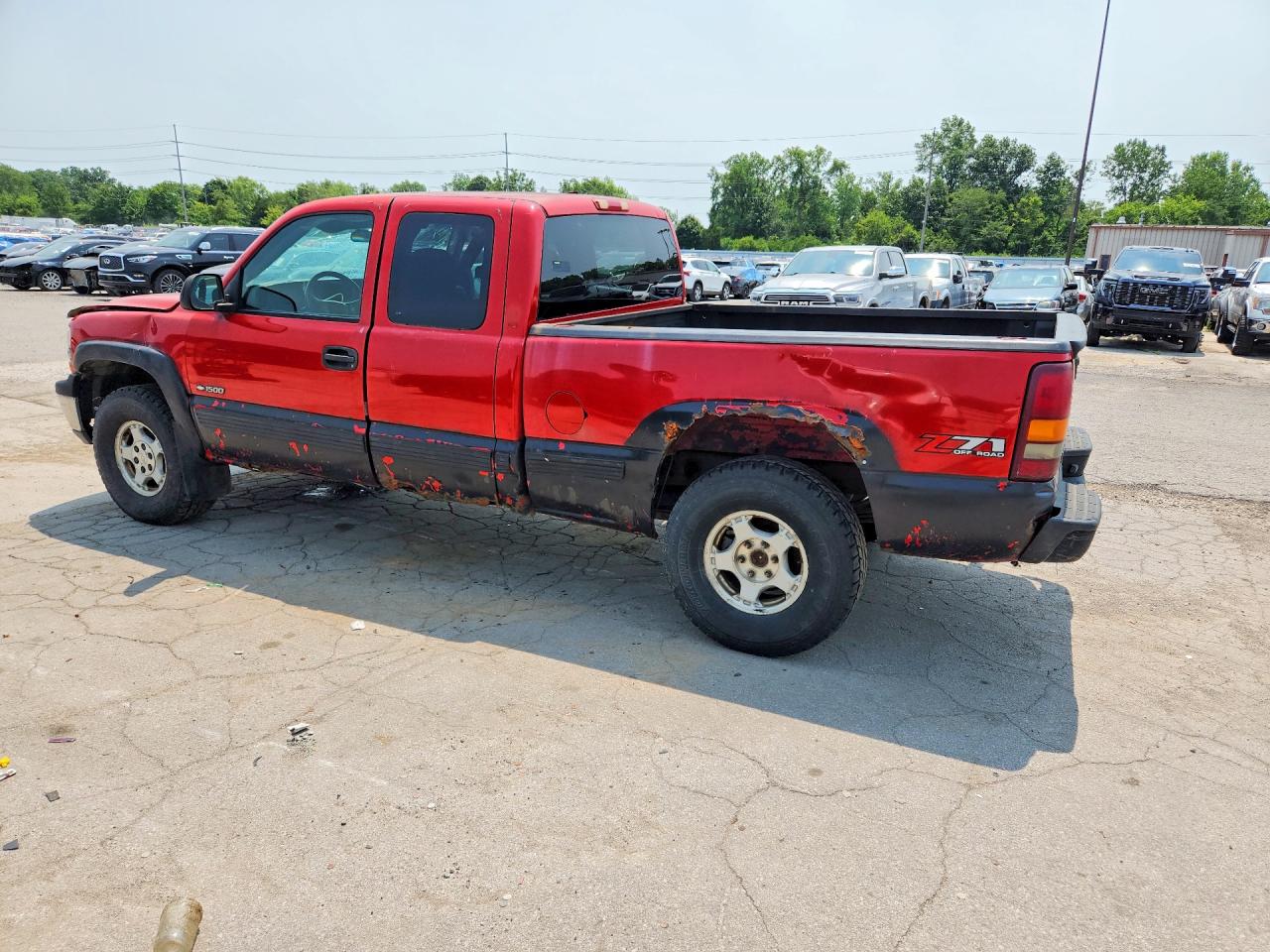 2001 Chevrolet Silverado K1500 Red vin: 1GCEK19T81E128204
