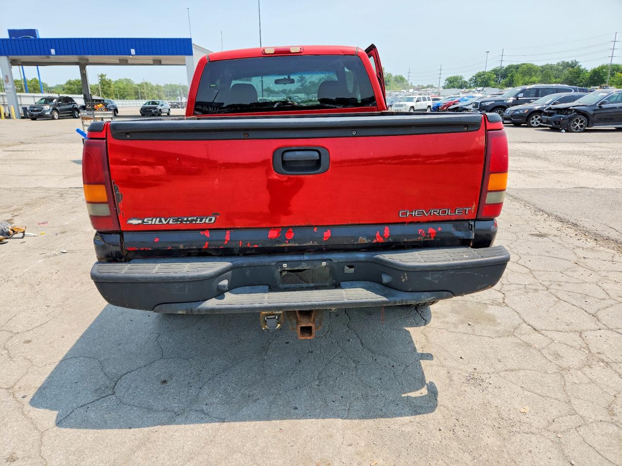 2001 Chevrolet Silverado K1500 Red vin: 1GCEK19T81E128204