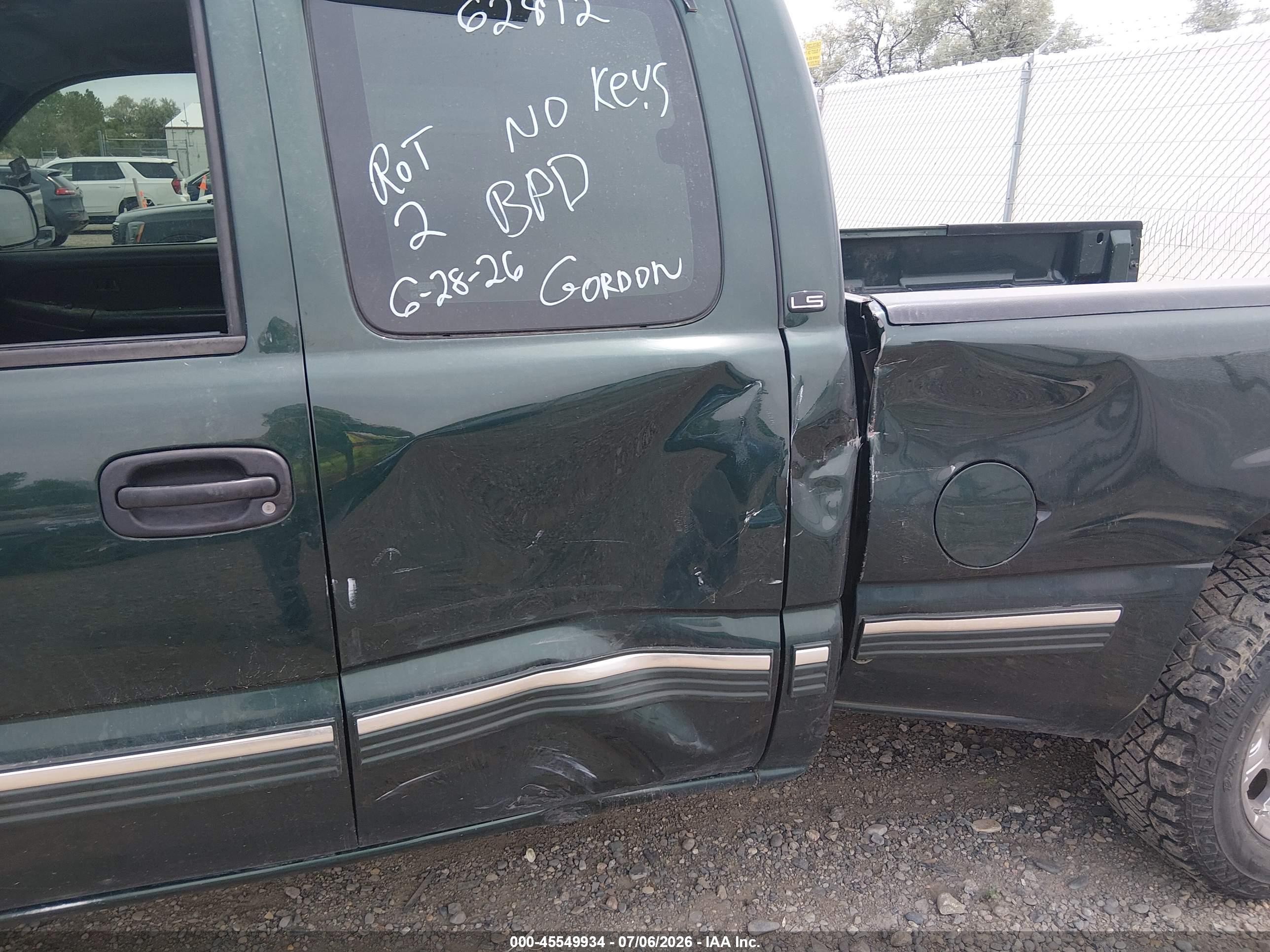 2001 Chevrolet Silverado 1500 Ls Green vin: 1GCEK19T81E214953