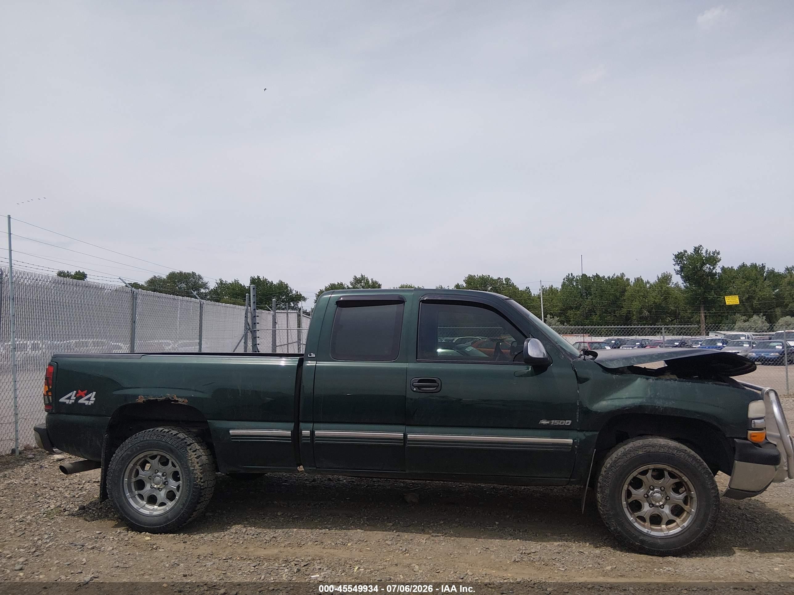 2001 Chevrolet Silverado 1500 Ls Green vin: 1GCEK19T81E214953