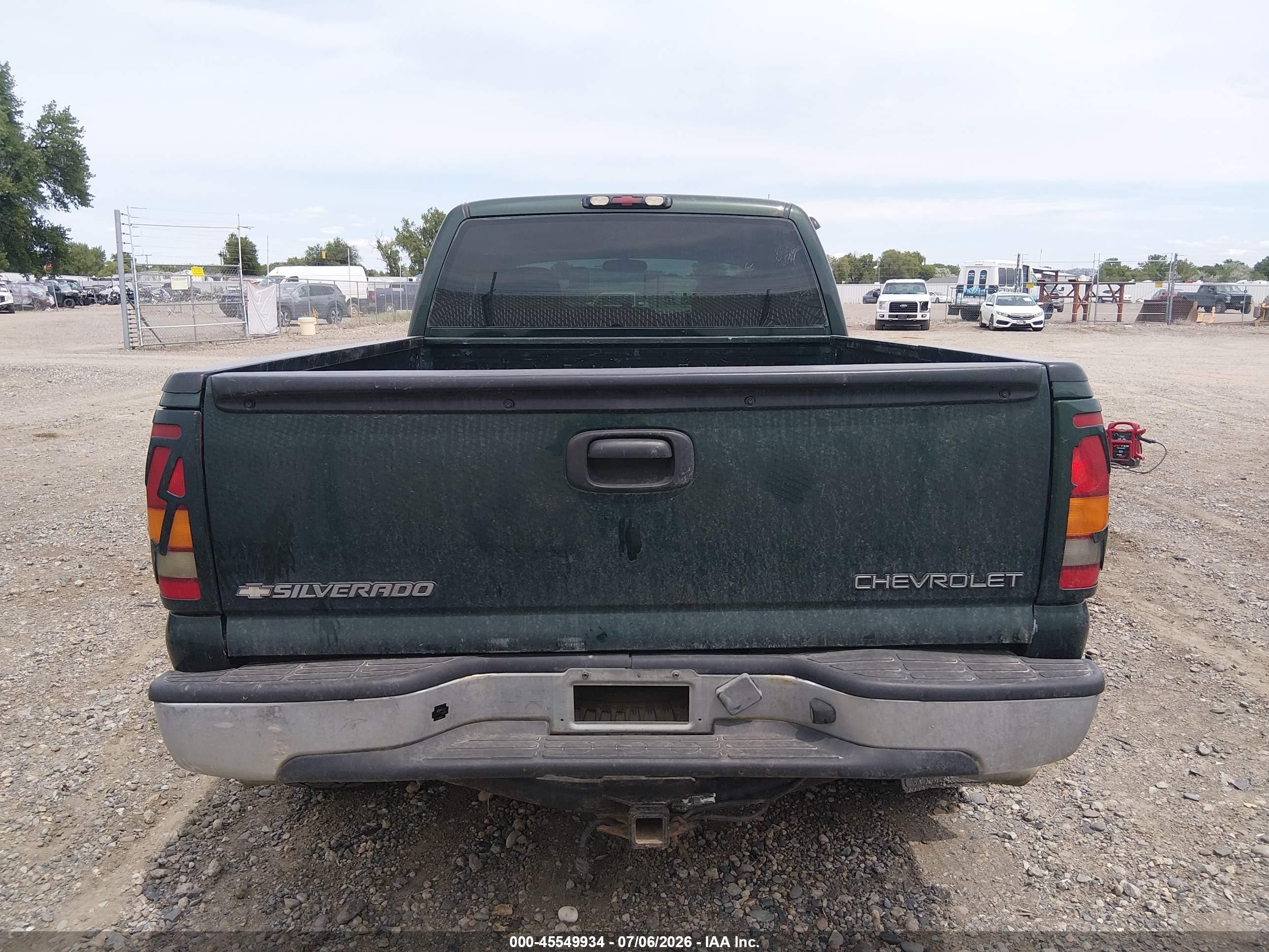 2001 Chevrolet Silverado 1500 Ls Green vin: 1GCEK19T81E214953