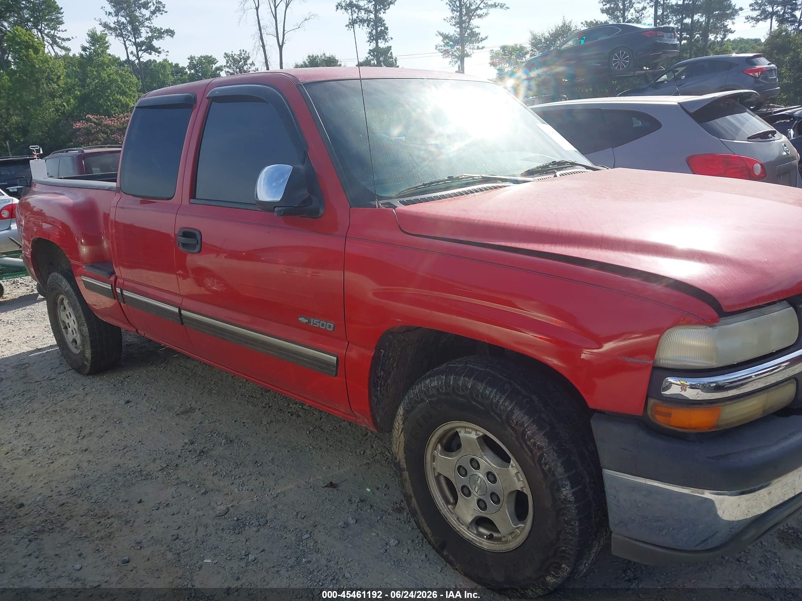2002 Chevrolet Silverado 1500 Lt Red vin: 1GCEK19T82Z275259